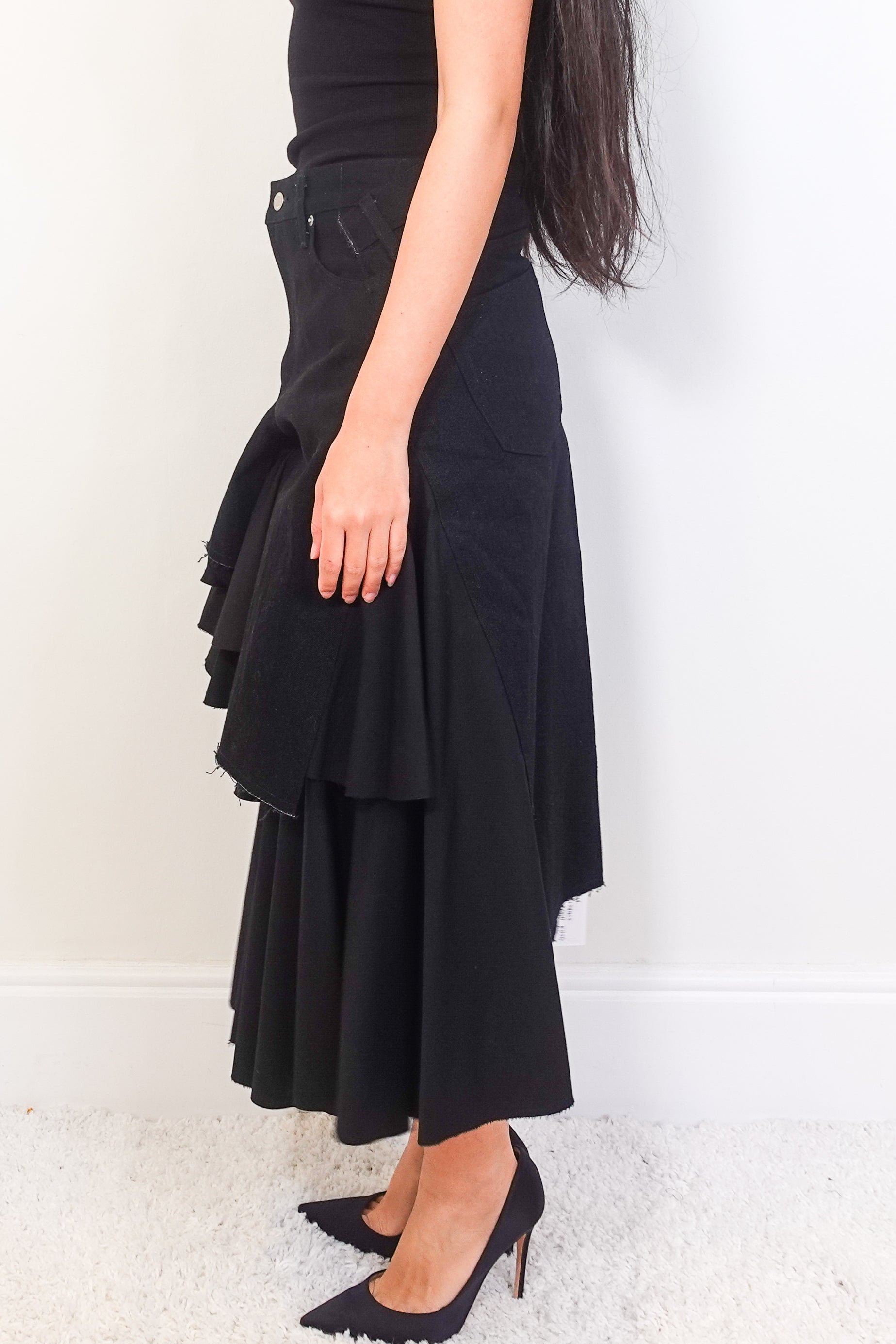 Black Denim Skirt RRP £650