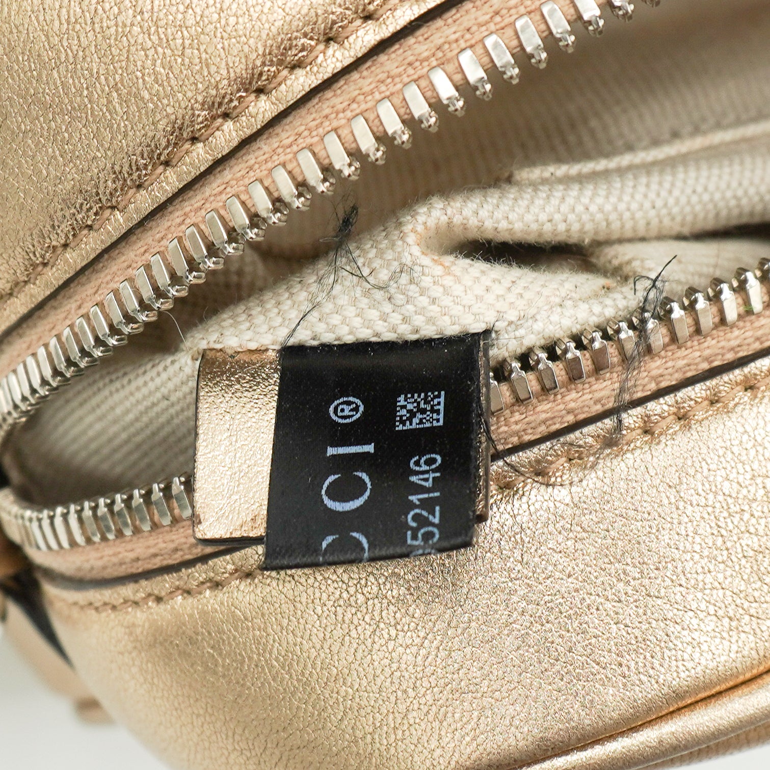 Gucci Blondie Small Shoulder Bag Metallic Golden Beige Leather (RRP £1980)  | Authentic Preloved