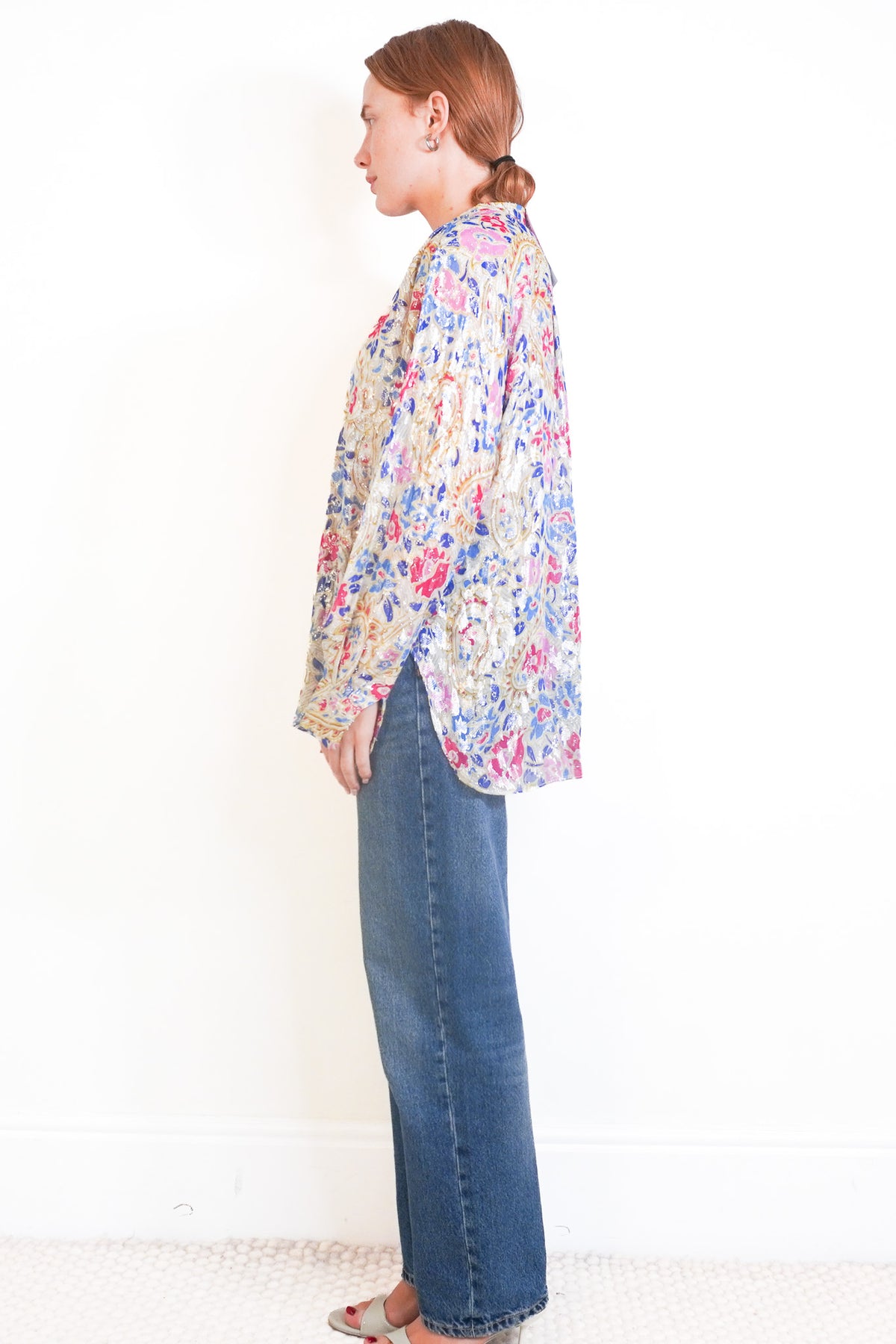 Isabel Marant Daws Metallic Floral Blouse (RRP £540) | Authentic Preloved
