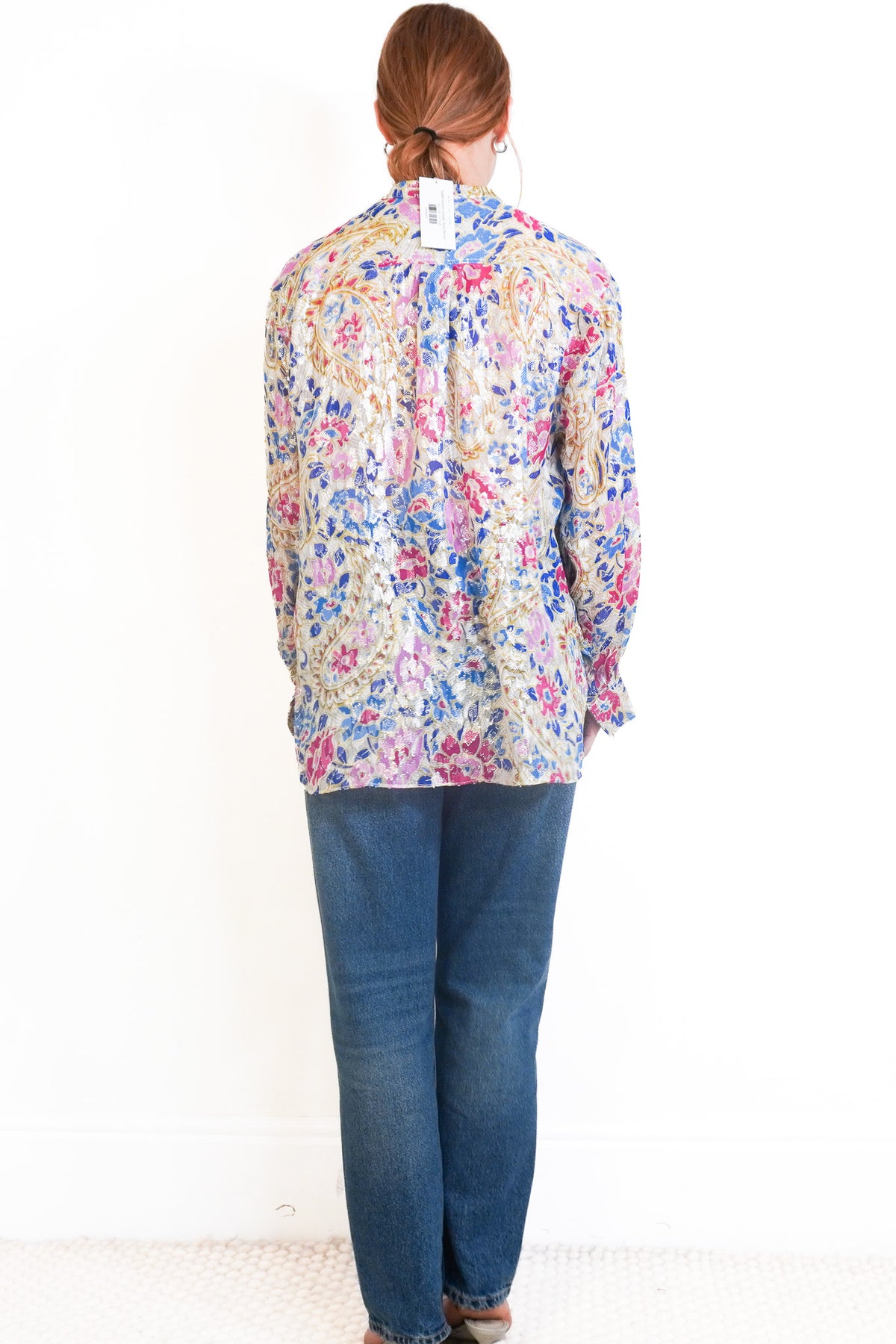 Isabel Marant Daws Metallic Floral Blouse (RRP £540) | Authentic Preloved