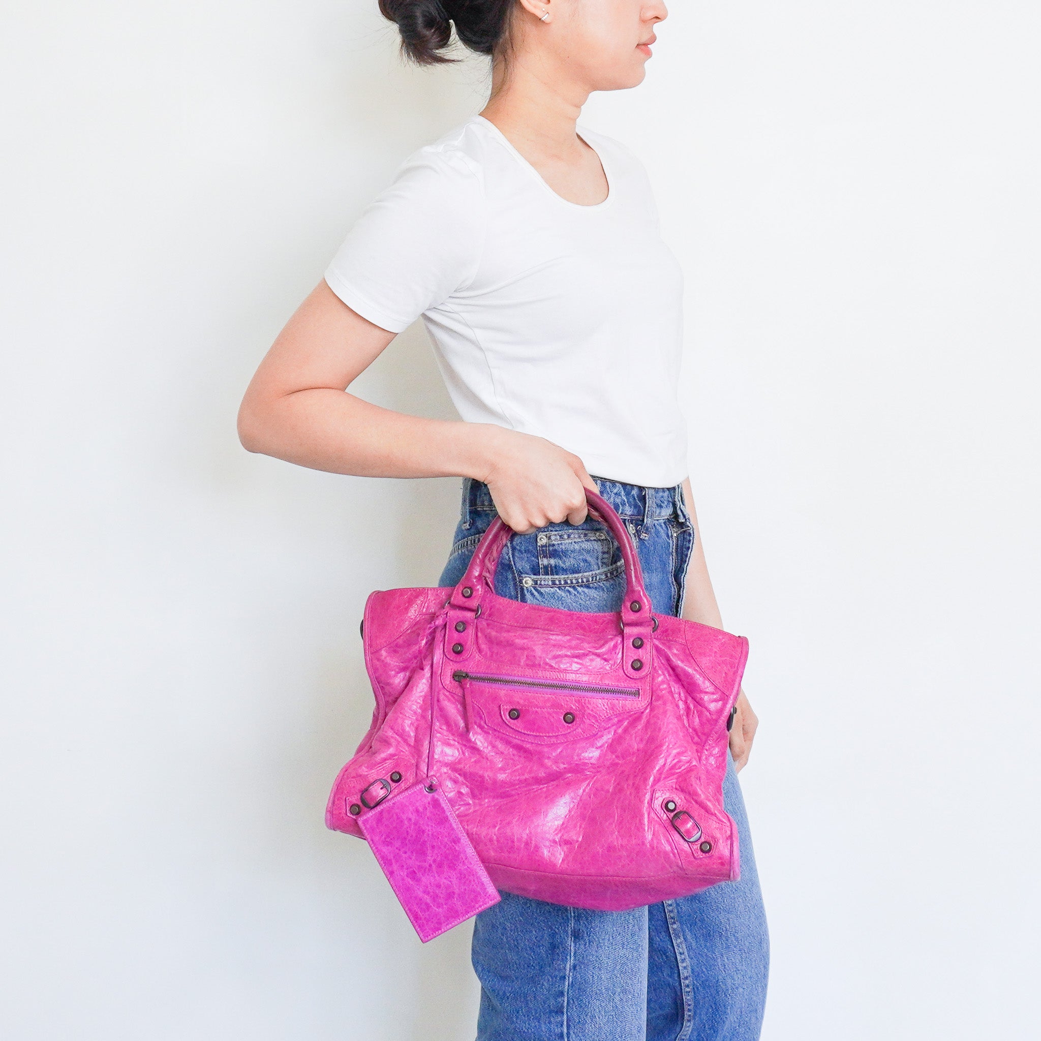 Balenciaga Medium City Bag in Magenta RRP £2590 | Authentic Preloved - Reloved Again