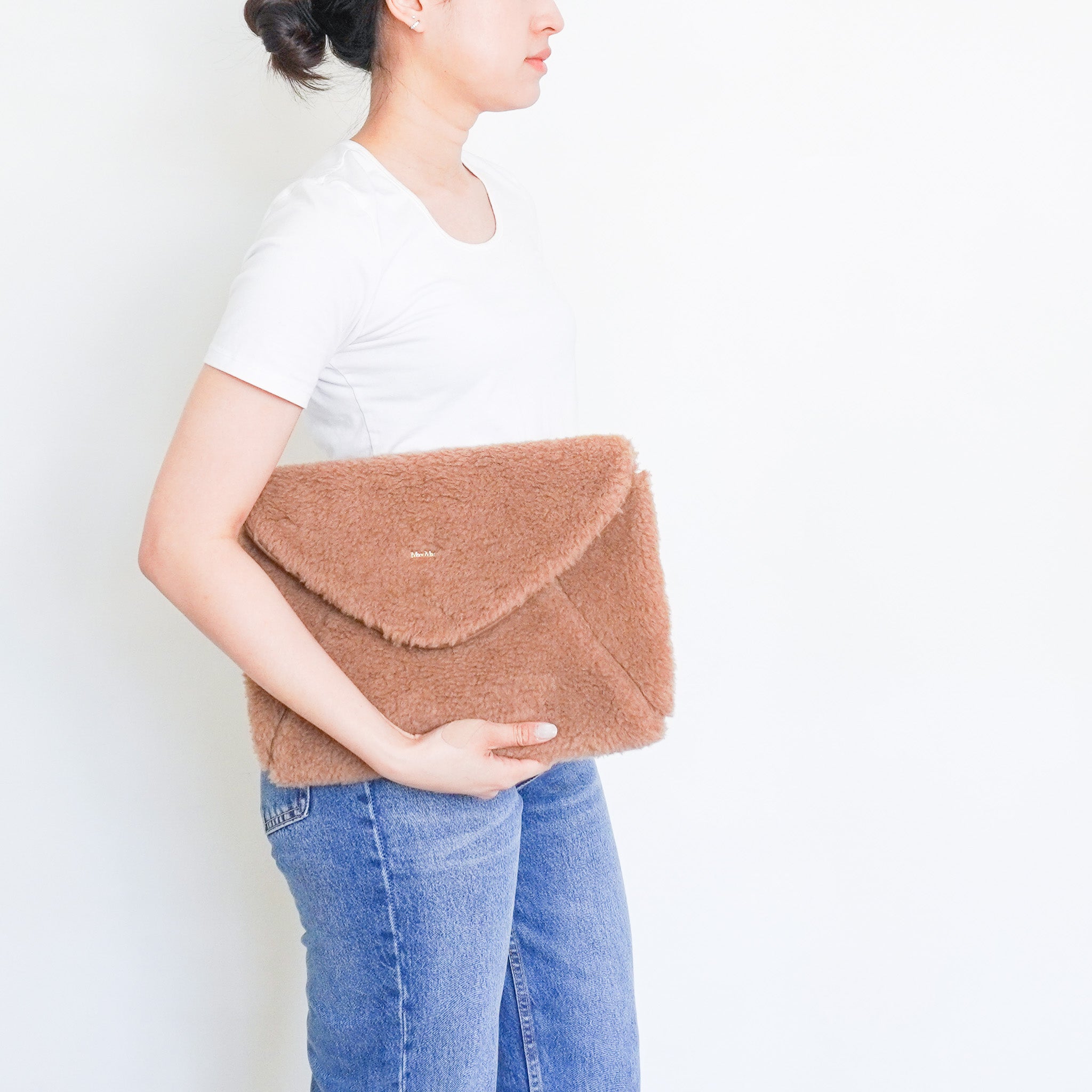 Max Mara Teddy Clutch in Brown RRP £485 | Authentic Preloved - Reloved Again