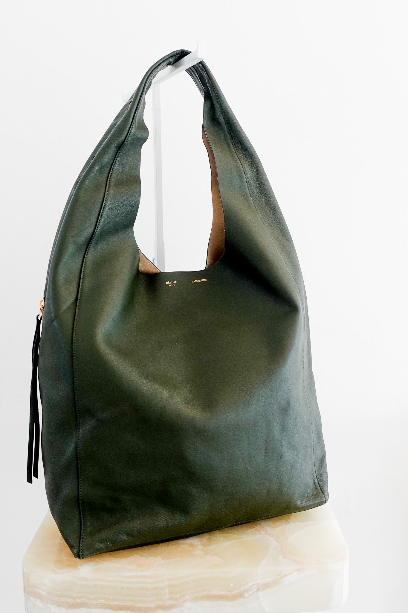 Celine 16 Soft Line Tote in Green | Athentic Preloved - Reloved Again
