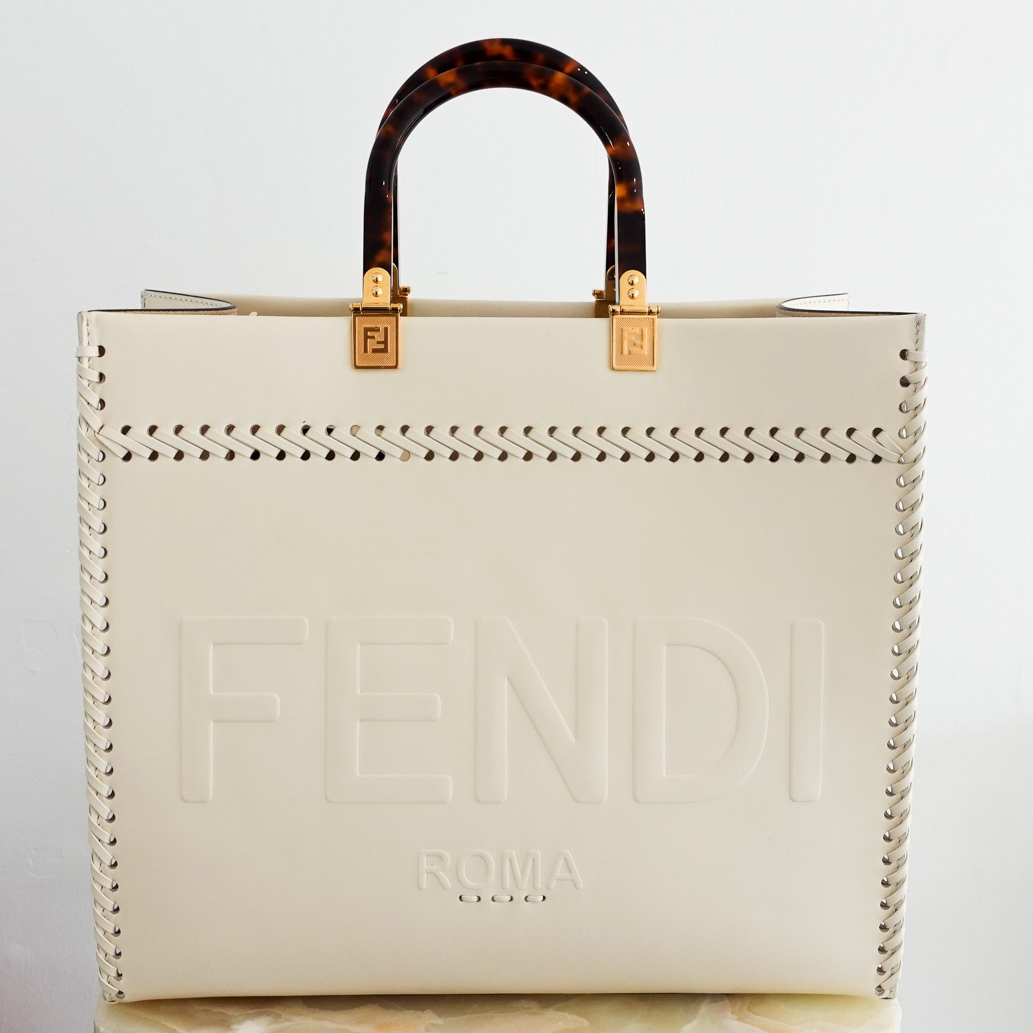 NEW Fendi Sunshine Medium White Tote Bag RRP £2250 | Authentic Preloved