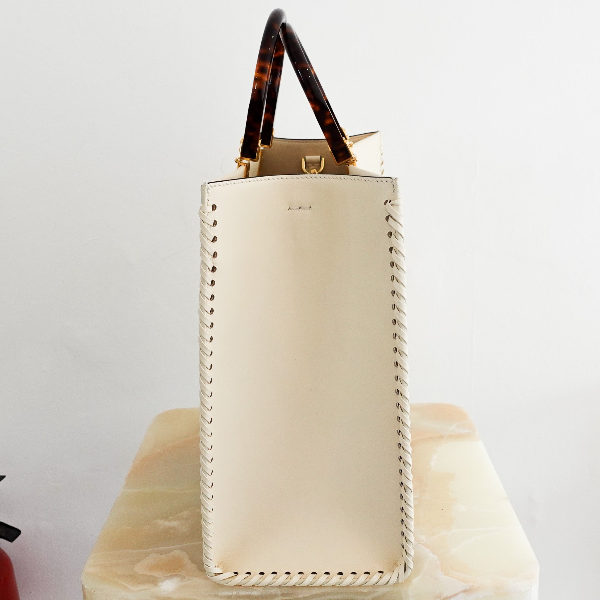 NEW Fendi Sunshine Medium White Tote Bag RRP £2250 | Authentic Preloved - Reloved Again