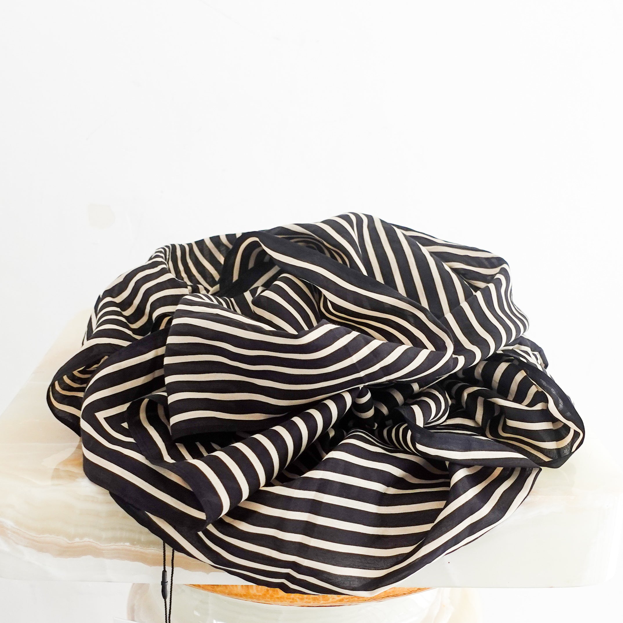 Black and White Monogram silk scarf RRP £200