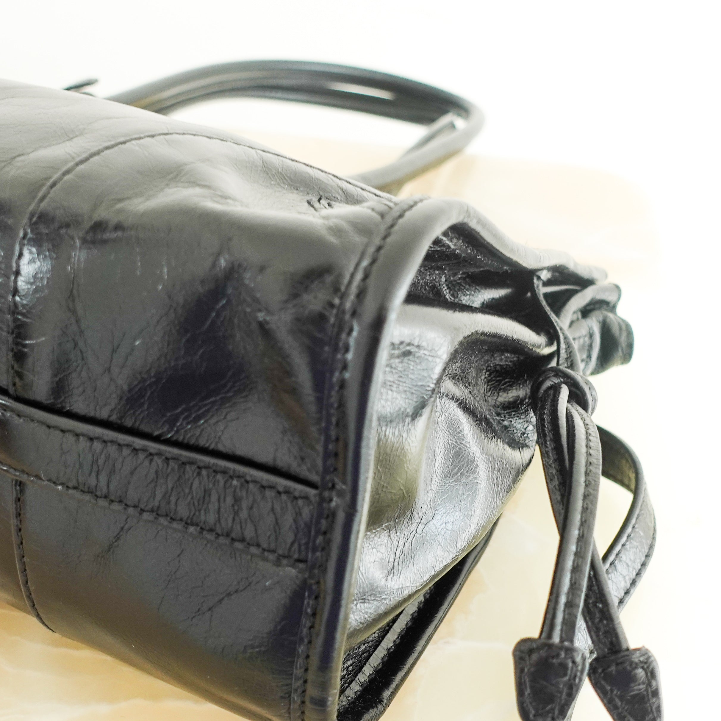 Medium Black Leather Shoulder Bag RRP £2100