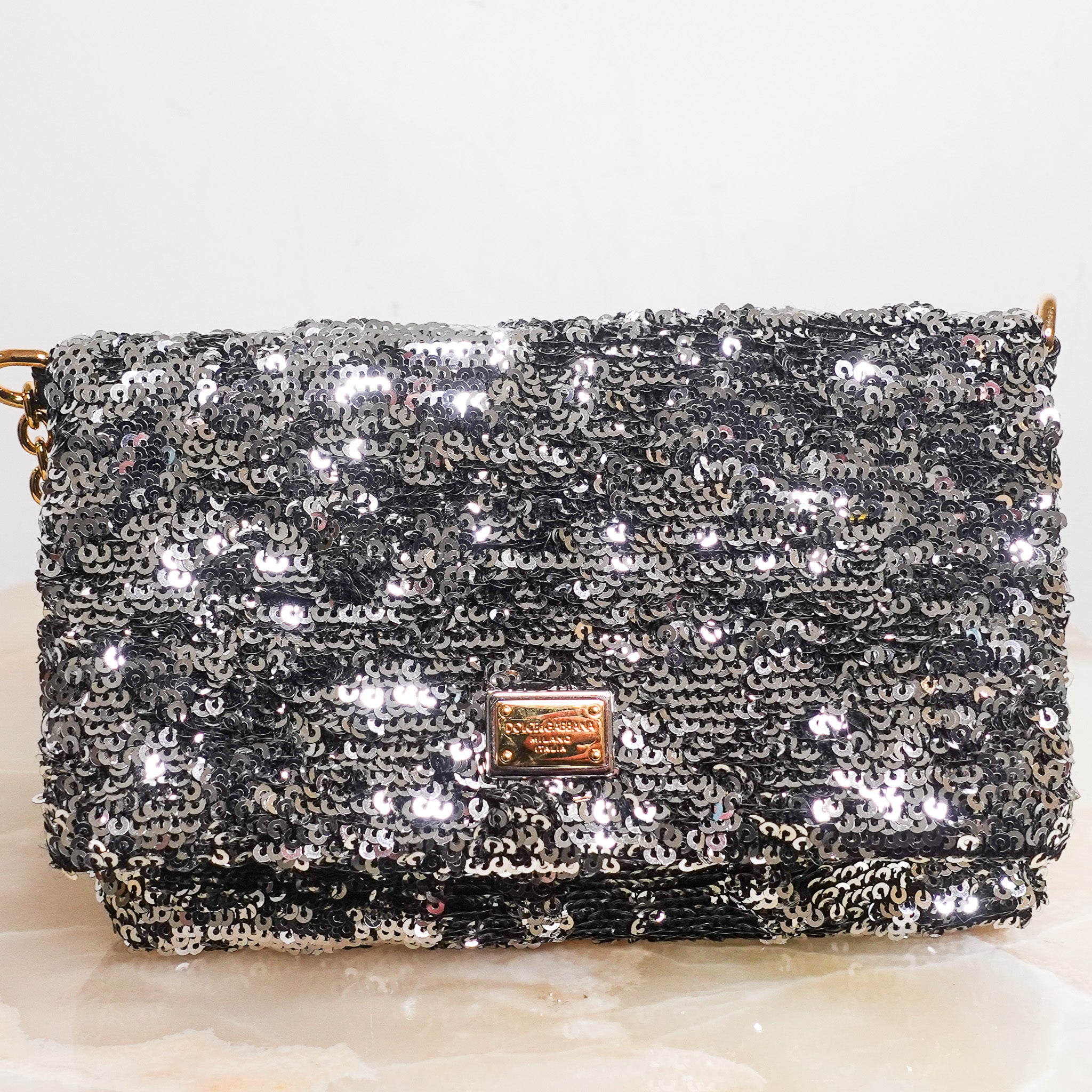 Silver sequin miss charles bag RRP £700