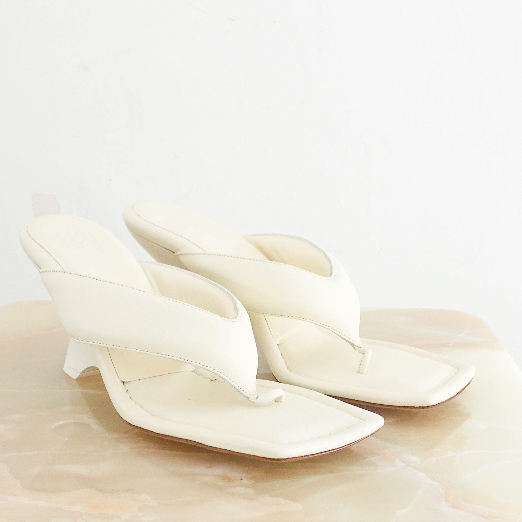 White leather sandals RRP £300