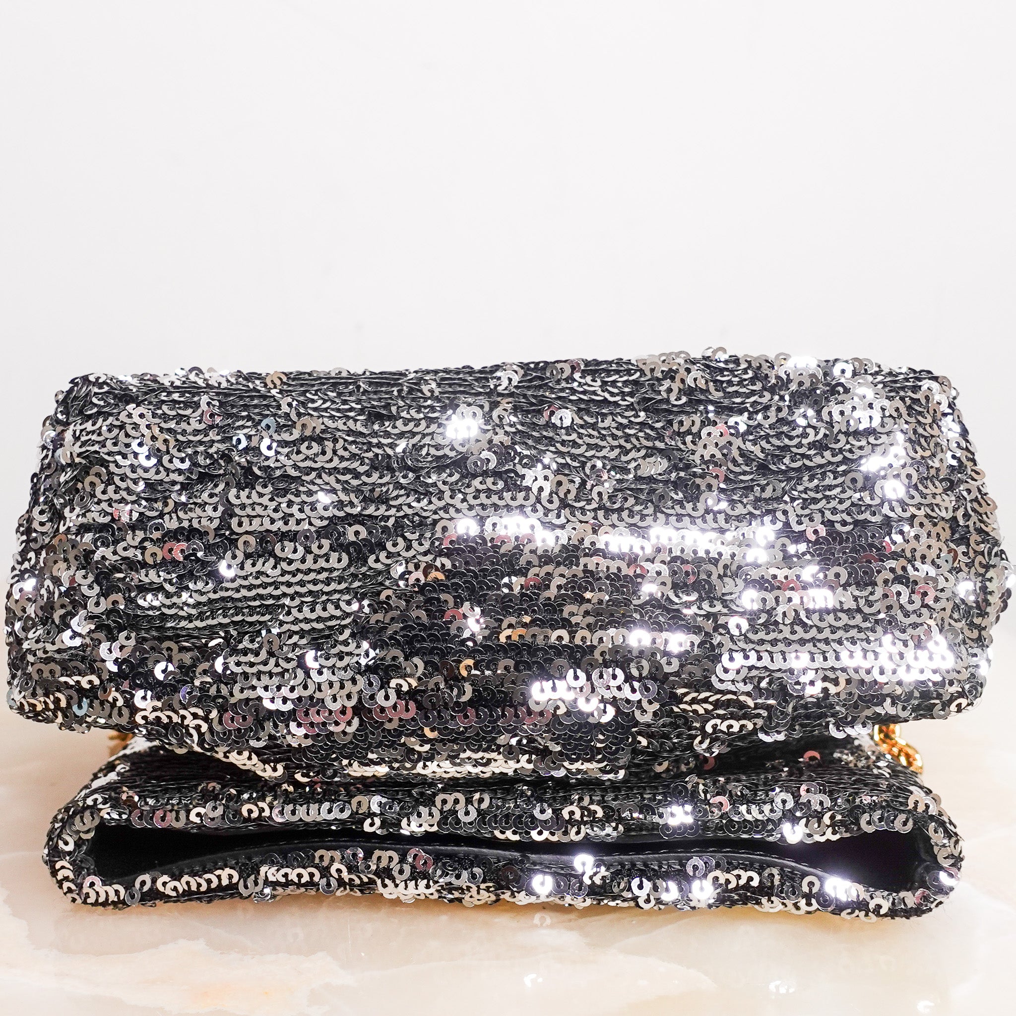 Silver sequin miss charles bag RRP £700