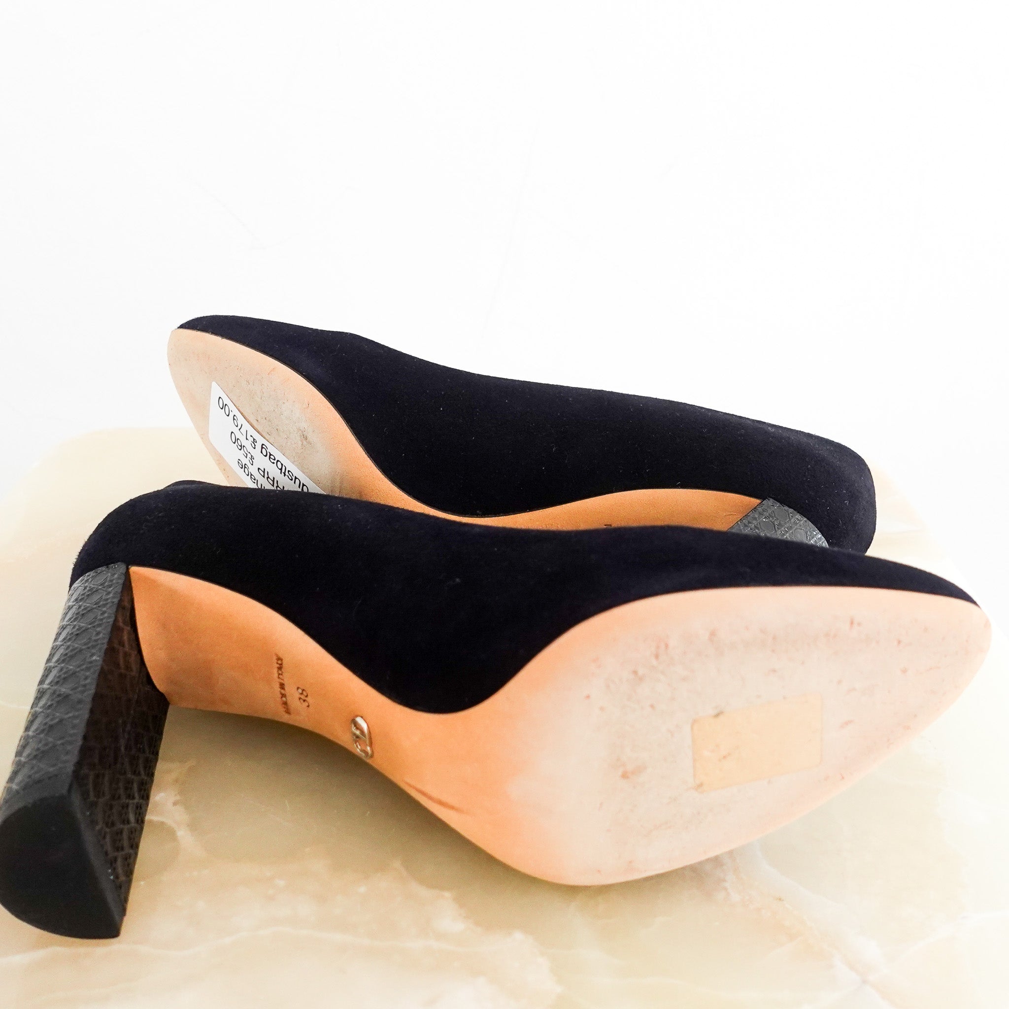 Dior Cannage Suede Navy Pump RRP £560 | Authentic Preloved - Reloved Again