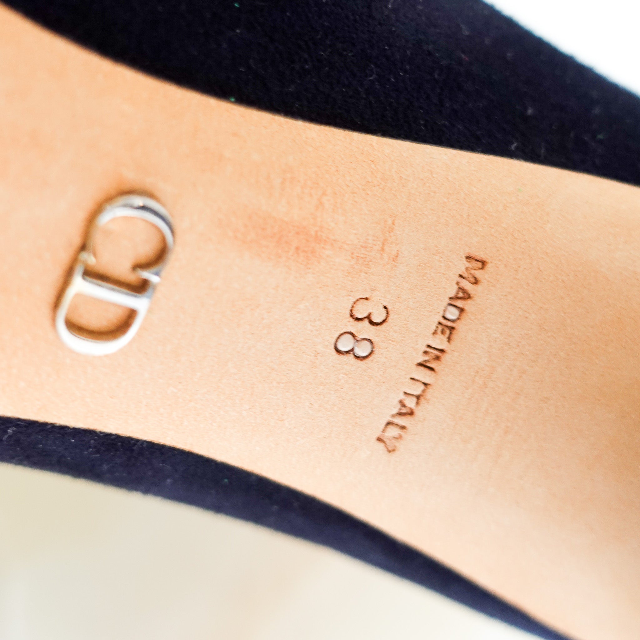 Dior Cannage Suede Navy Pump RRP £560 | Authentic Preloved - Reloved Again