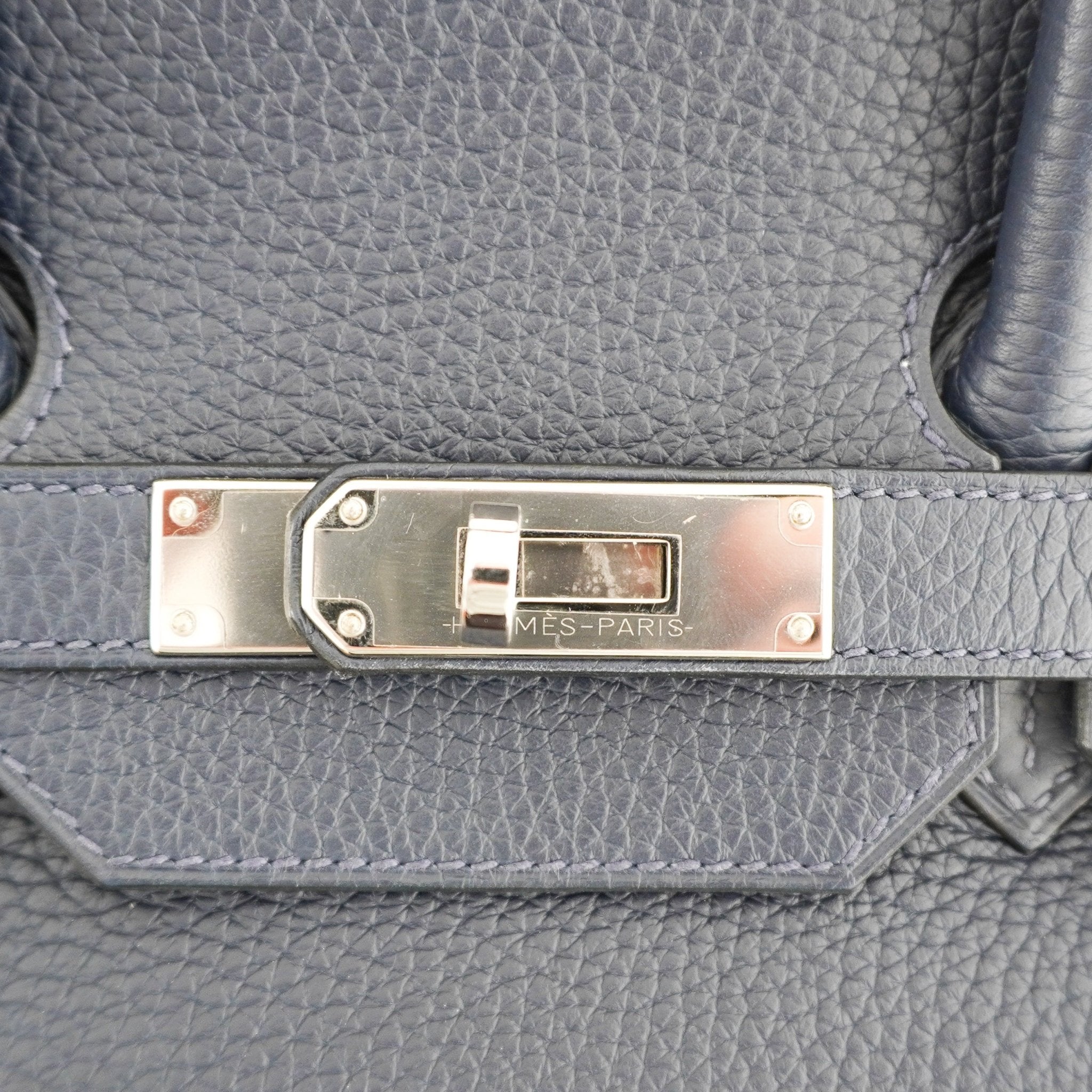 Hermès Bleu Birkin 35 Togo Leather Rose Pourpre Interior Palladium Hardware | Authentic Preloved - Reloved Again