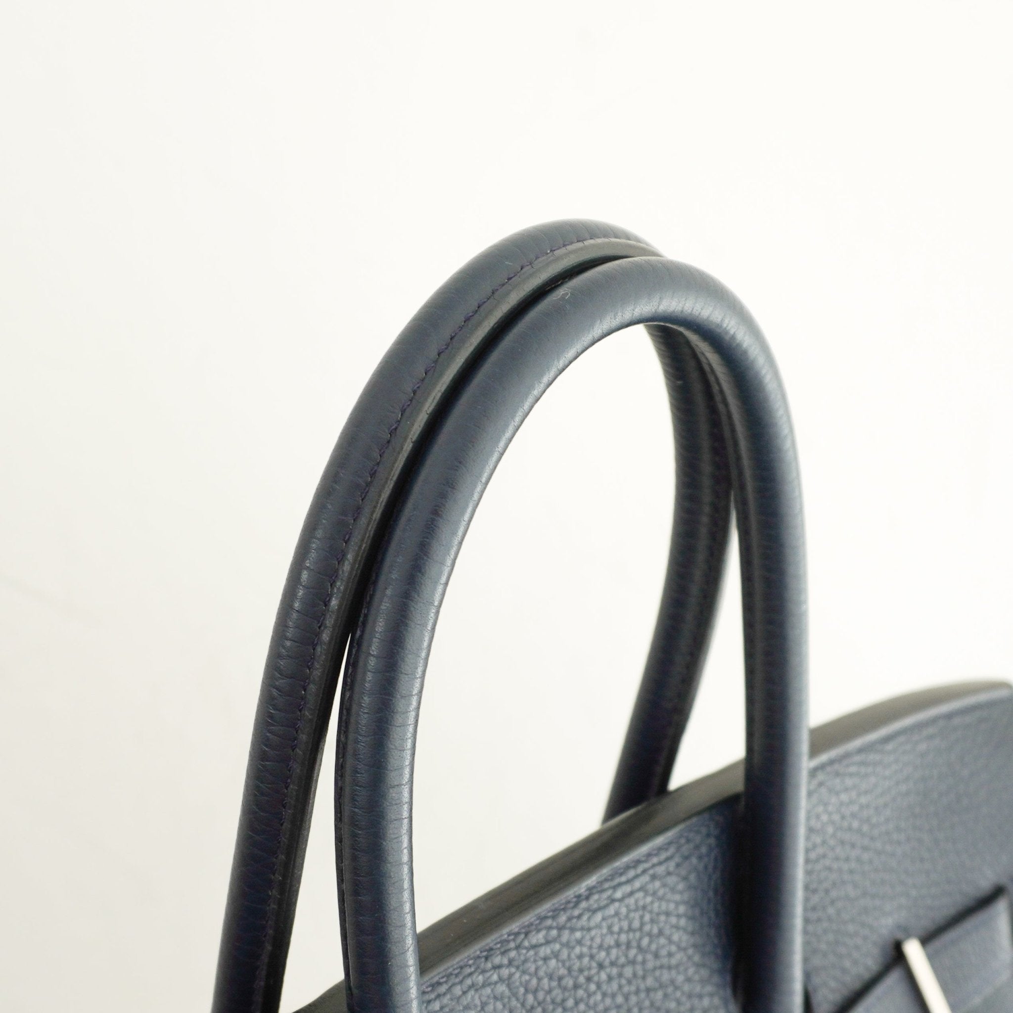 Hermès Bleu Birkin 35 Togo Leather Rose Pourpre Interior Palladium Hardware | Authentic Preloved - Reloved Again