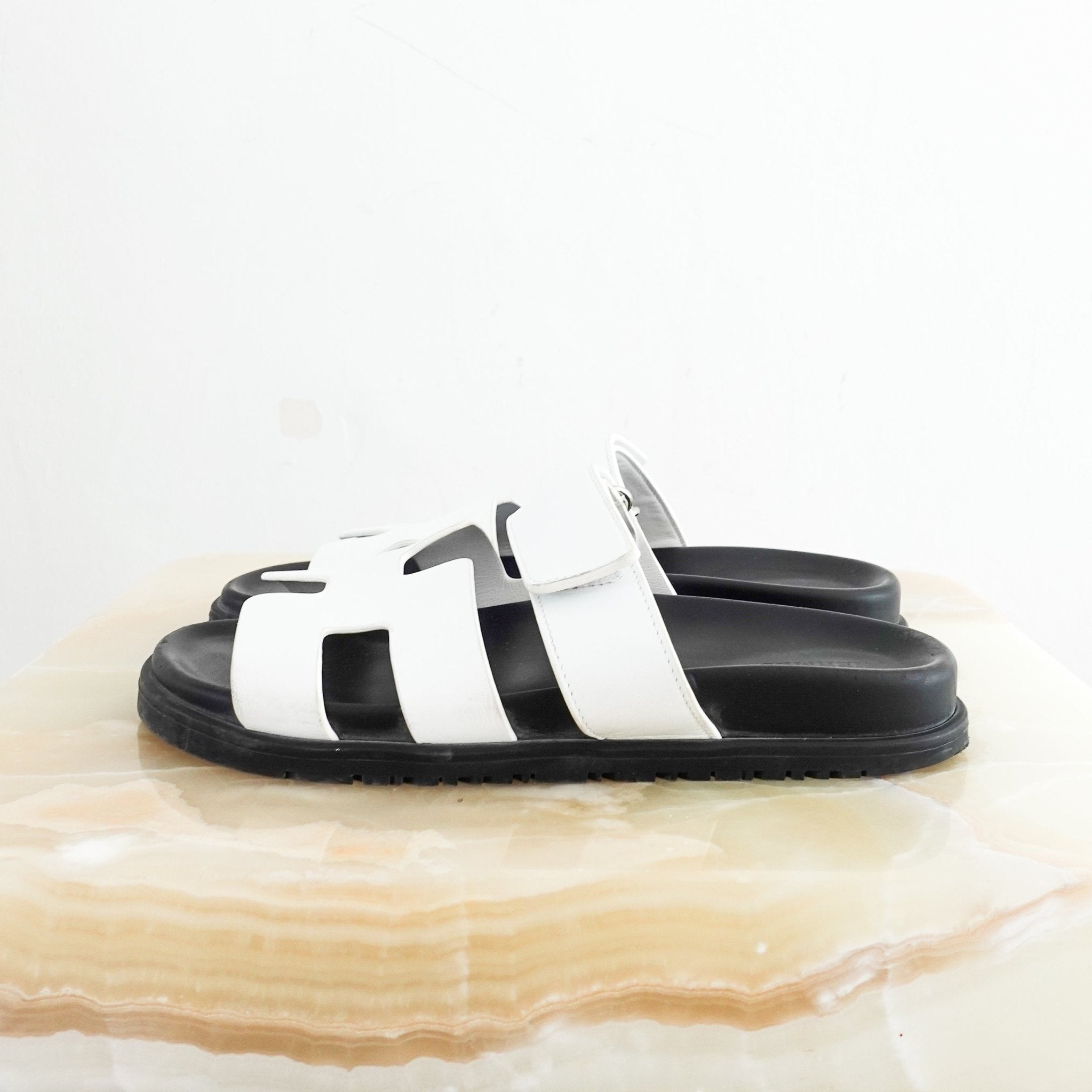 Chypre White Sandals RRP £760 | Authentic Preloved - Reloved Again