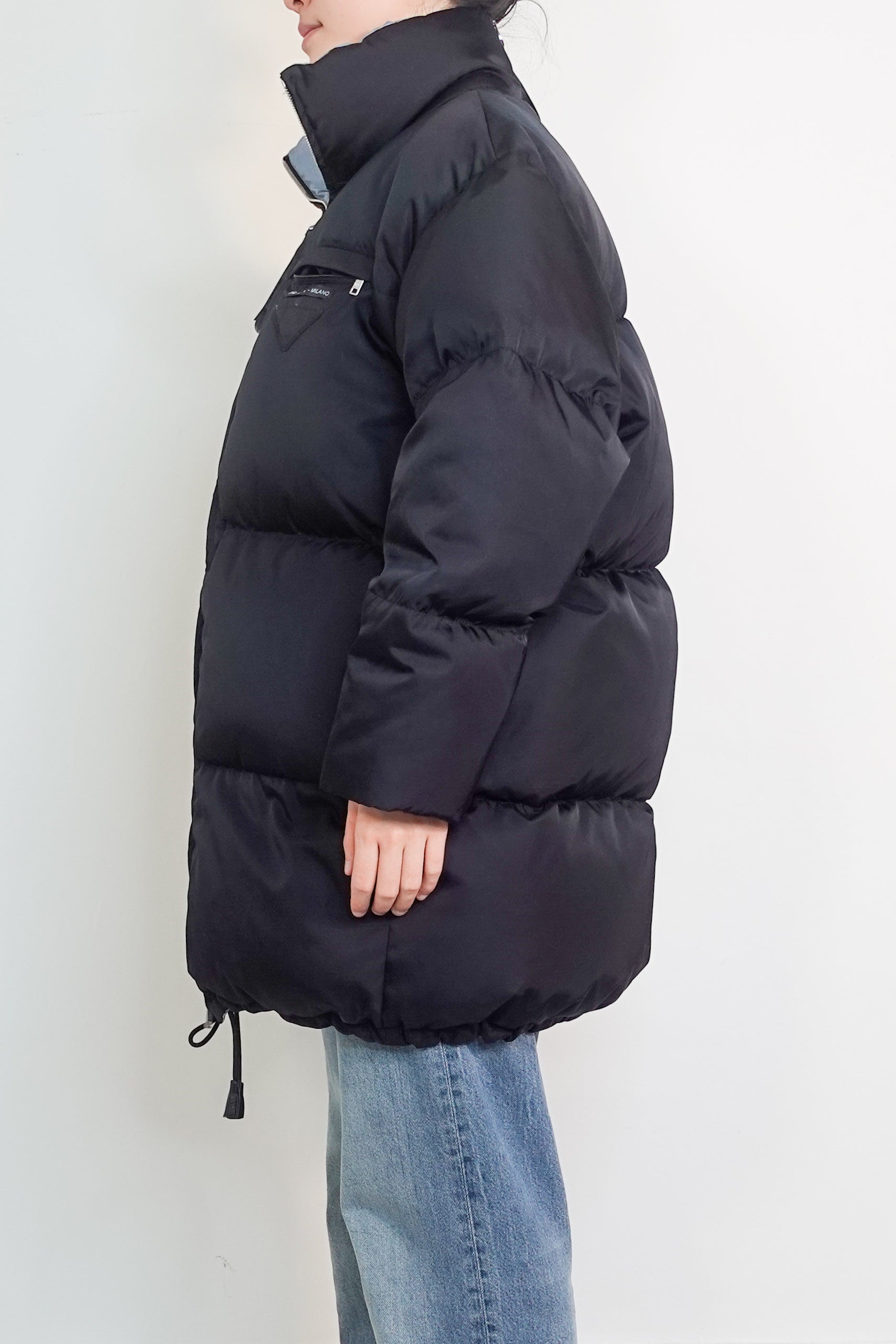 black re-nylon padded coat RRP £2200