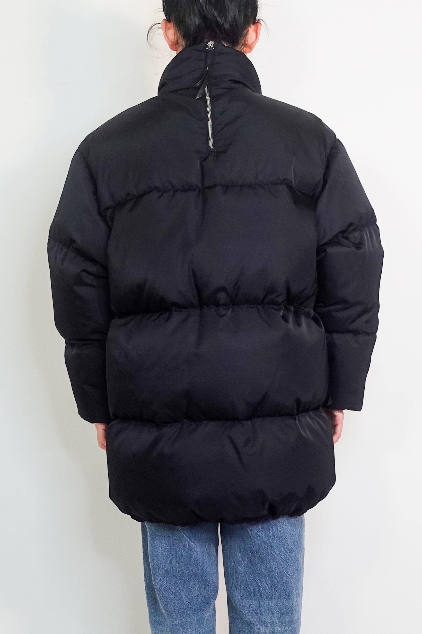 black re-nylon padded coat RRP £2200