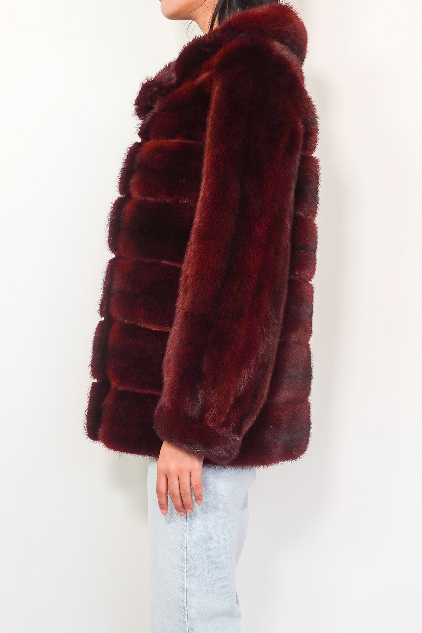 Burgundy mink coat RRP £2000