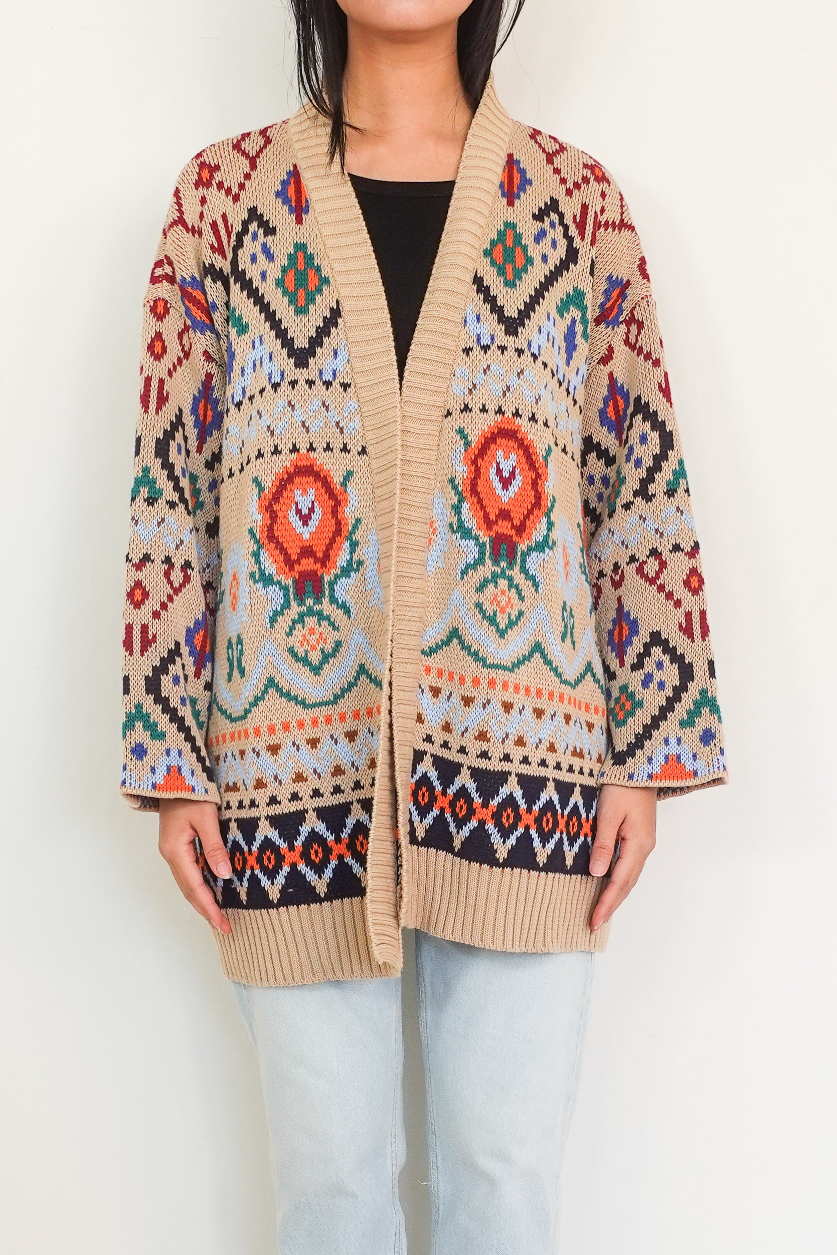 Patterned cotton cardigan RRP £270