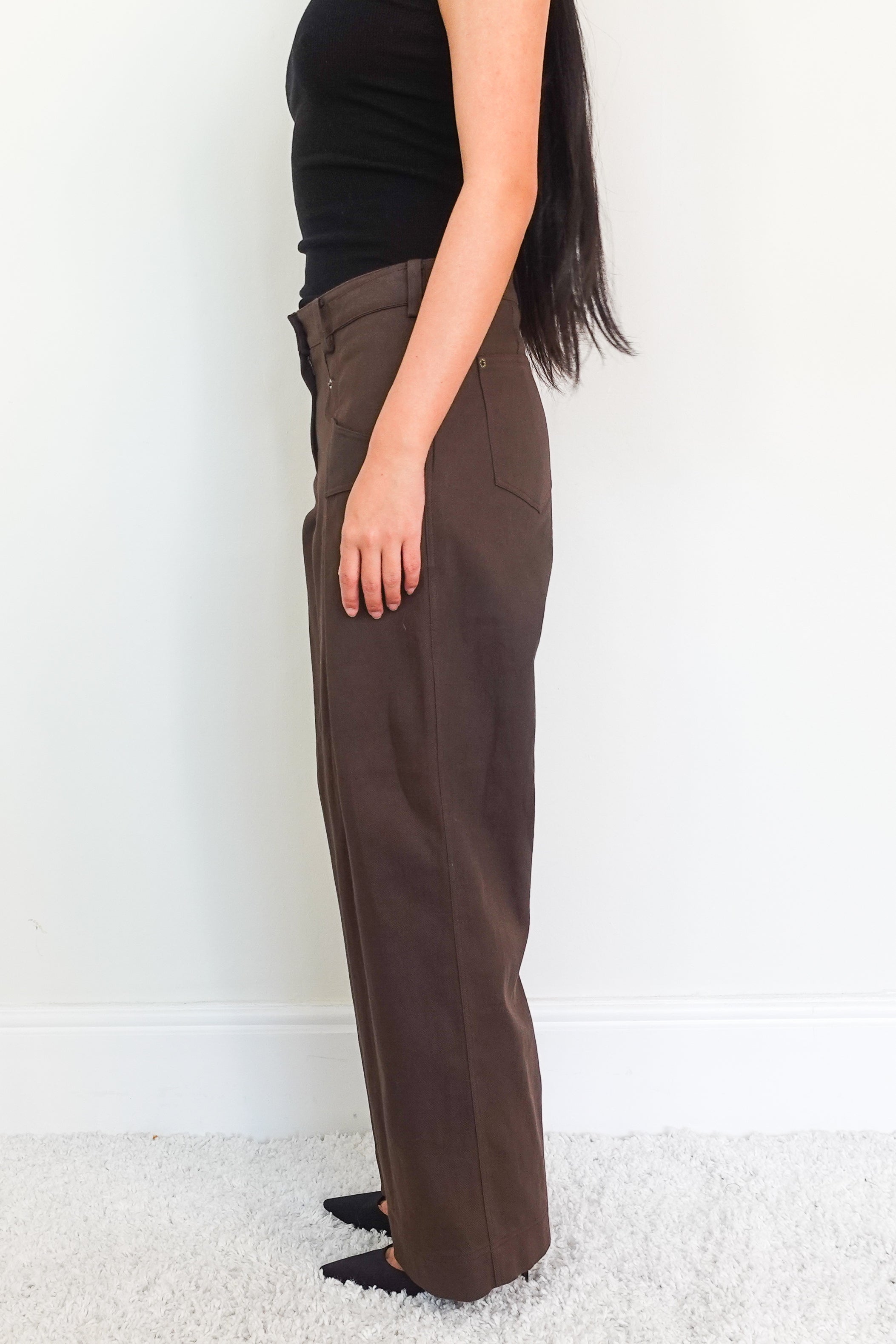 Brown cargo trousers