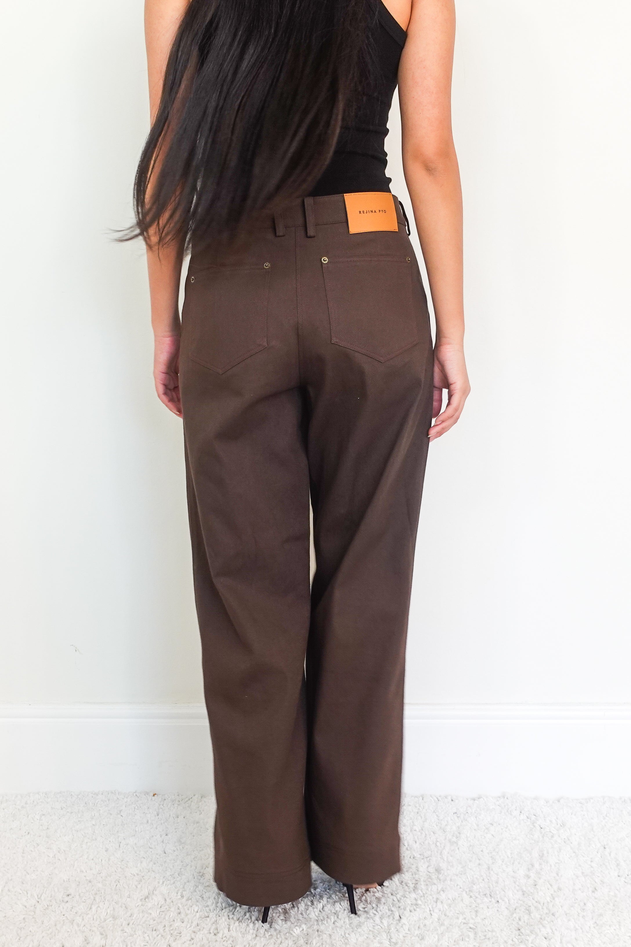 Brown cargo trousers