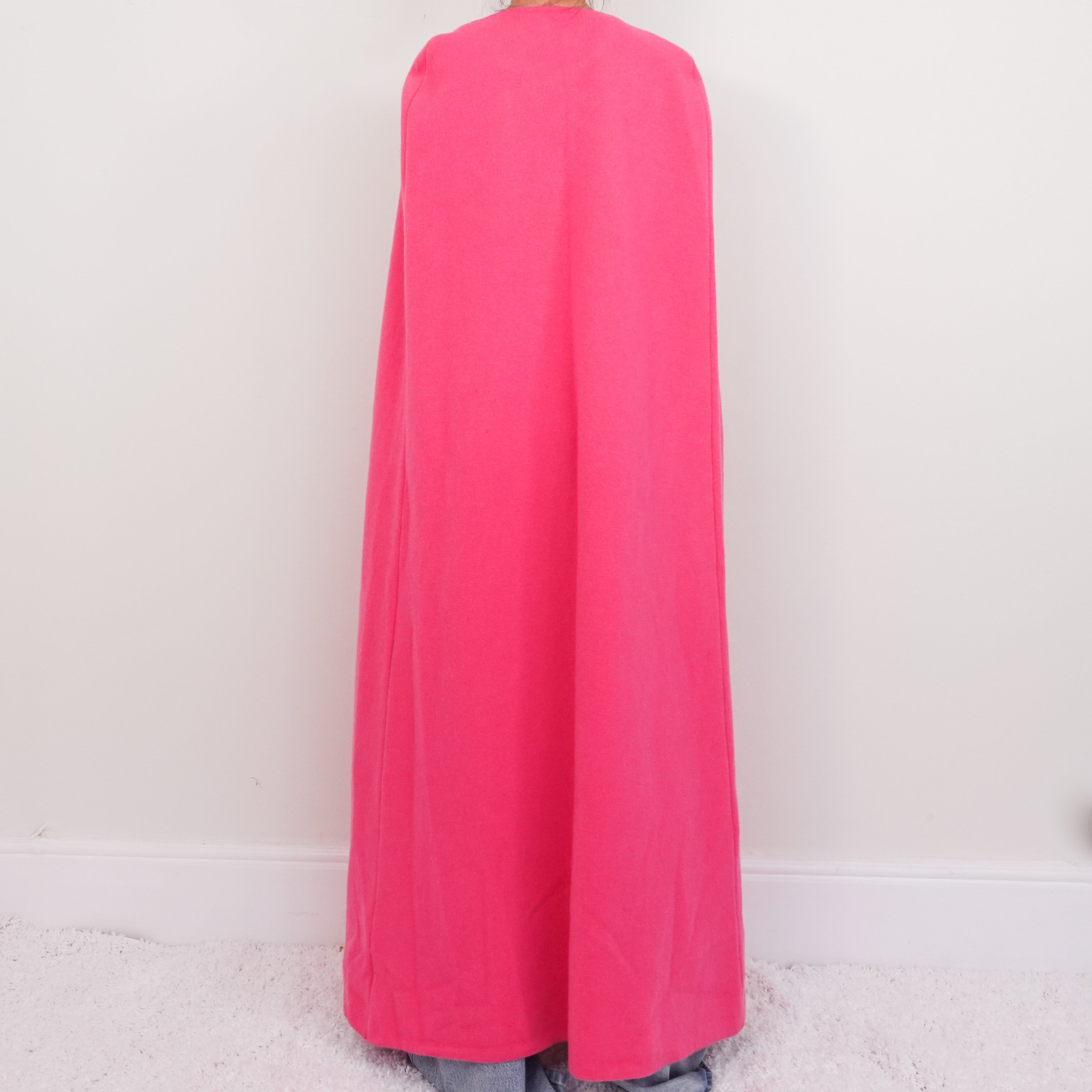 Pink merino cape RRP £350