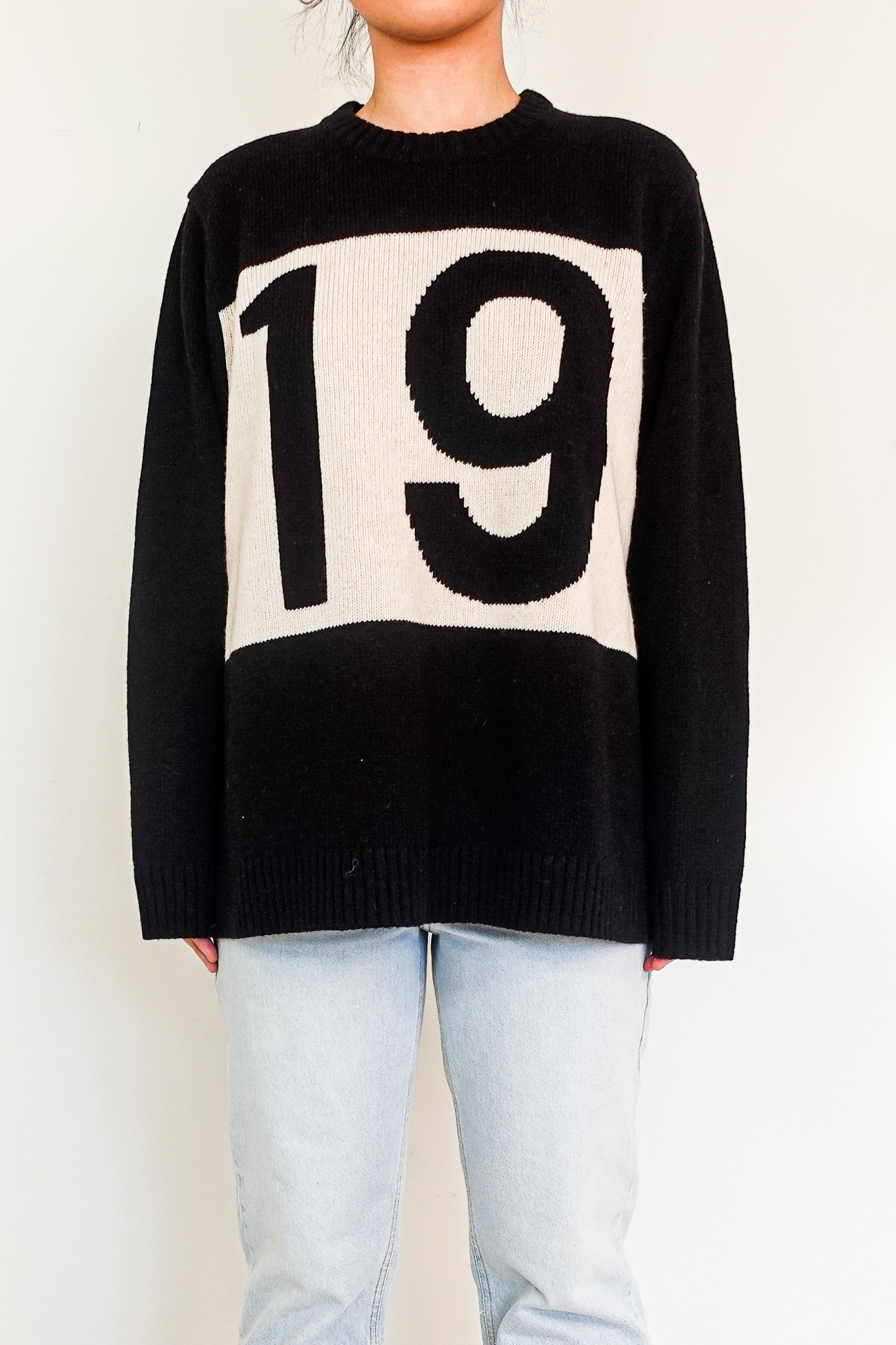 Wool Black and White Jumper RRP £385