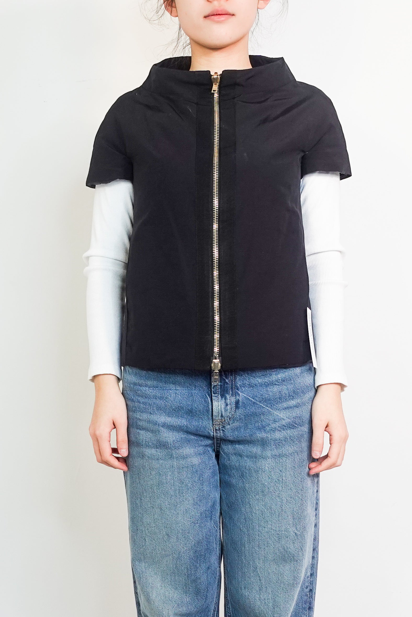 Black sleeveless jacket RRP £400 [final sale]