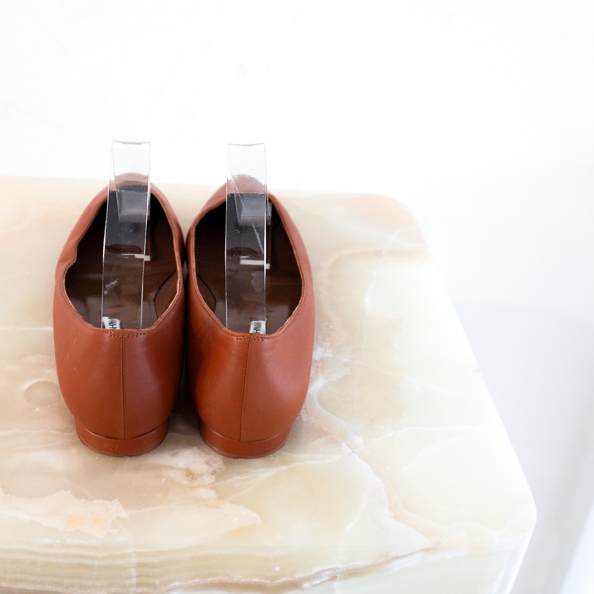 Manolo Blahnik Pointed Toe Flats in Brown | Authentic Preloved