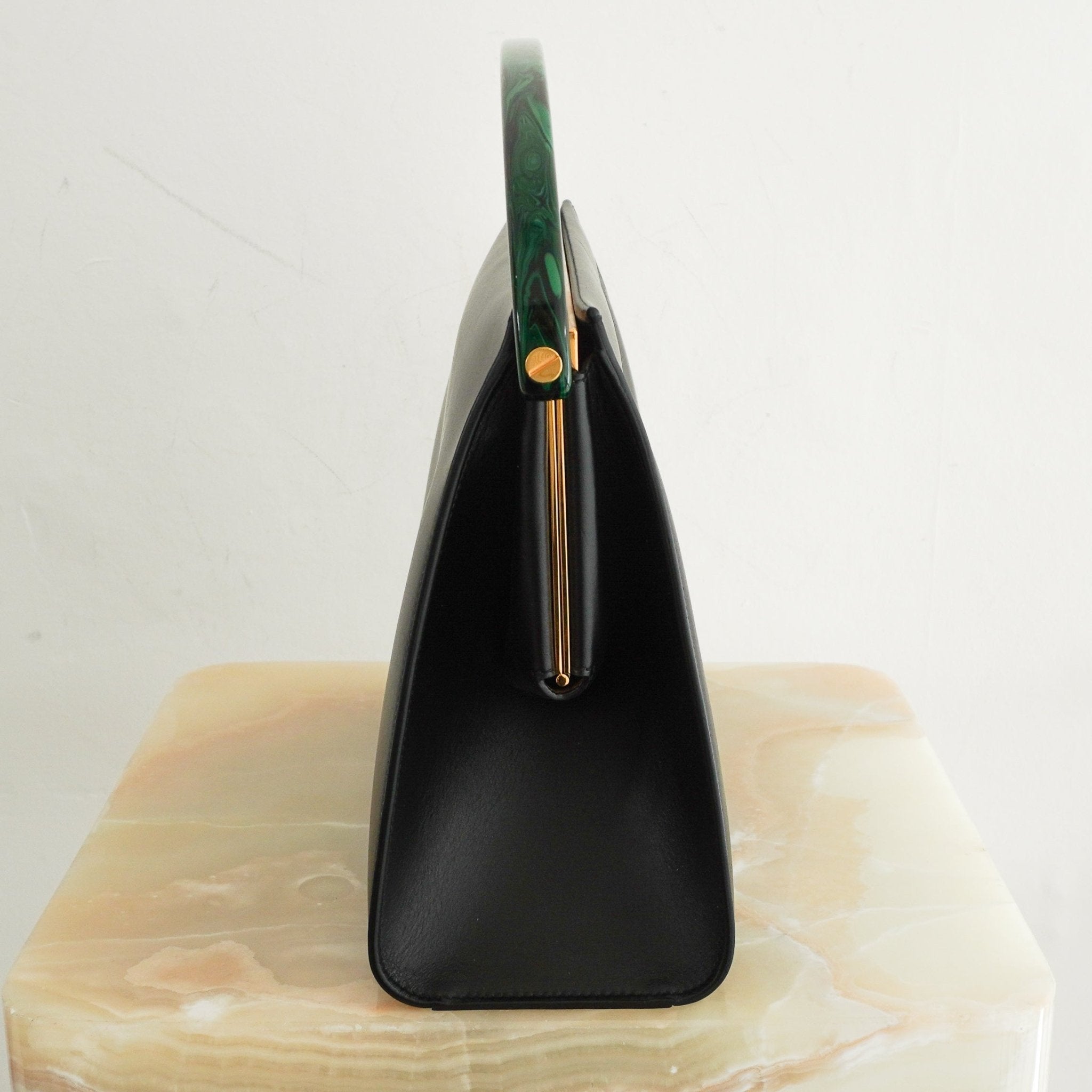 NEW Dries Van Noten Large Leather Bag with Resin Handle RRP £2100 | Authentic Preloved - Reloved Again