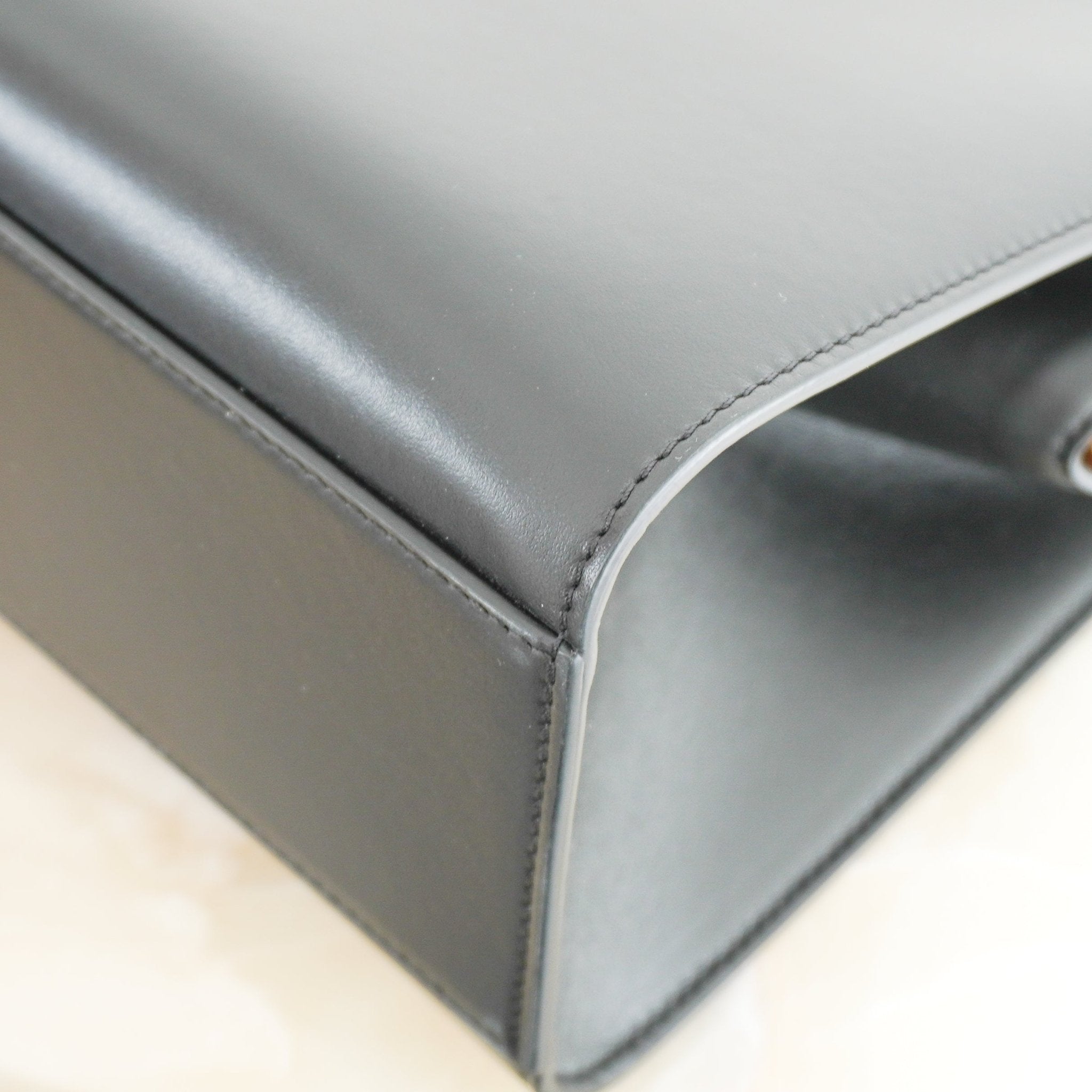 NEW Dries Van Noten Large Leather Bag with Resin Handle RRP £2100 | Authentic Preloved - Reloved Again