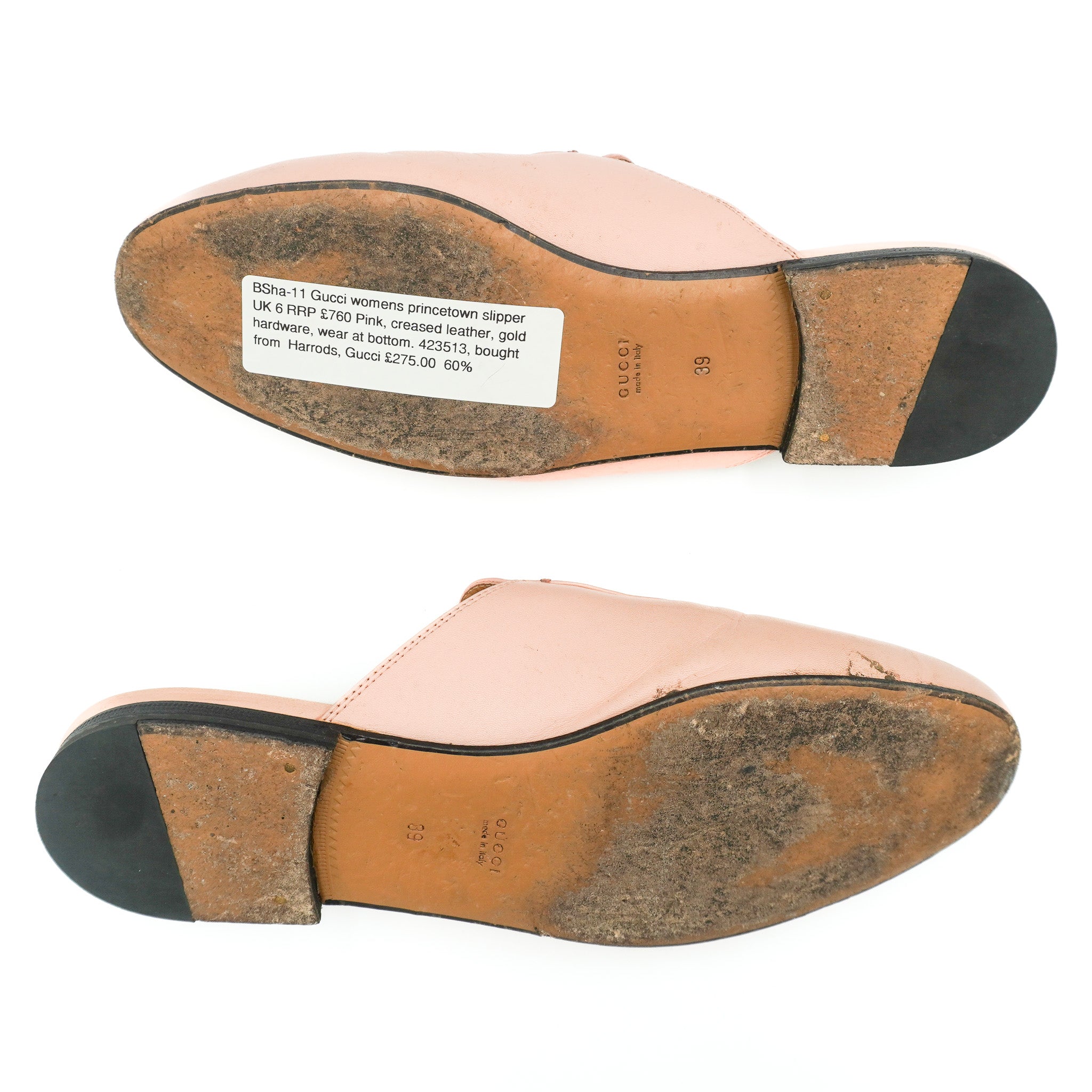Gucci Princetown Mules in Pink Leather RRP £760 | Authentic Preloved