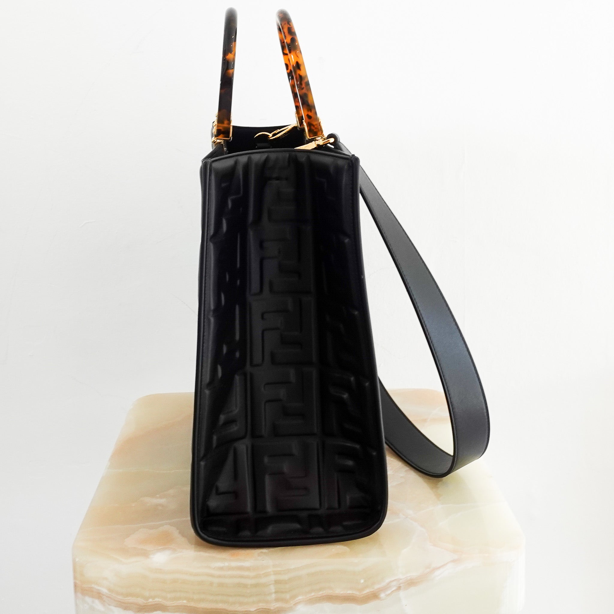 NEW Fendi FF Sunshine Medium Black Tote Bag RRP £2250 | Authentic Preloved