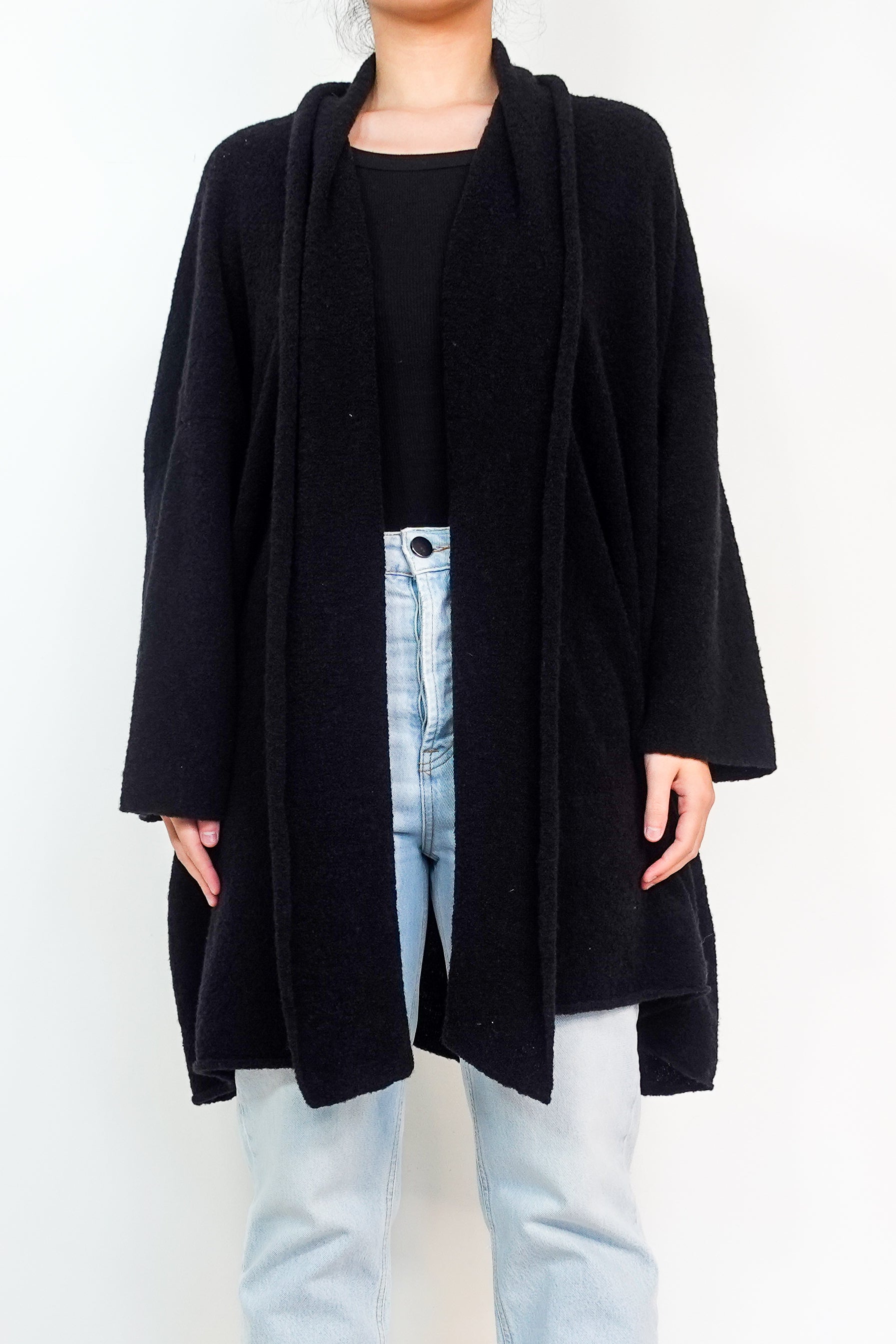 Long Line black cardigan RRP £800