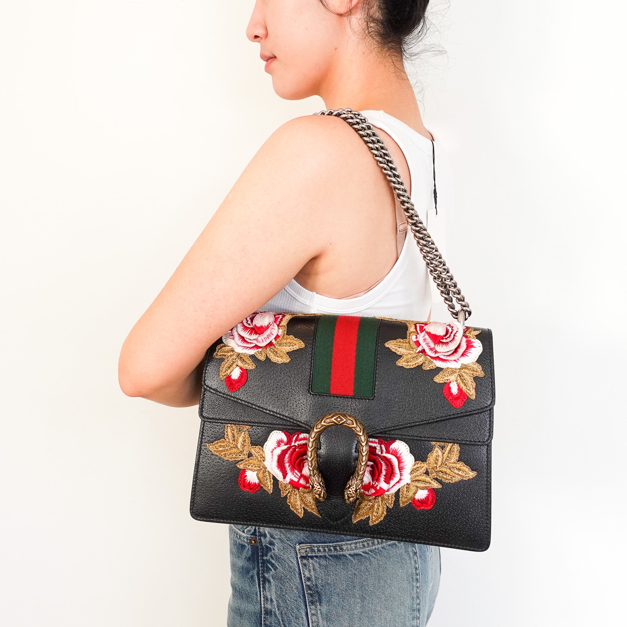 NEW Gucci Dionysus Web Stripe Floral Bag RRP £1750 | Authentic Preloved