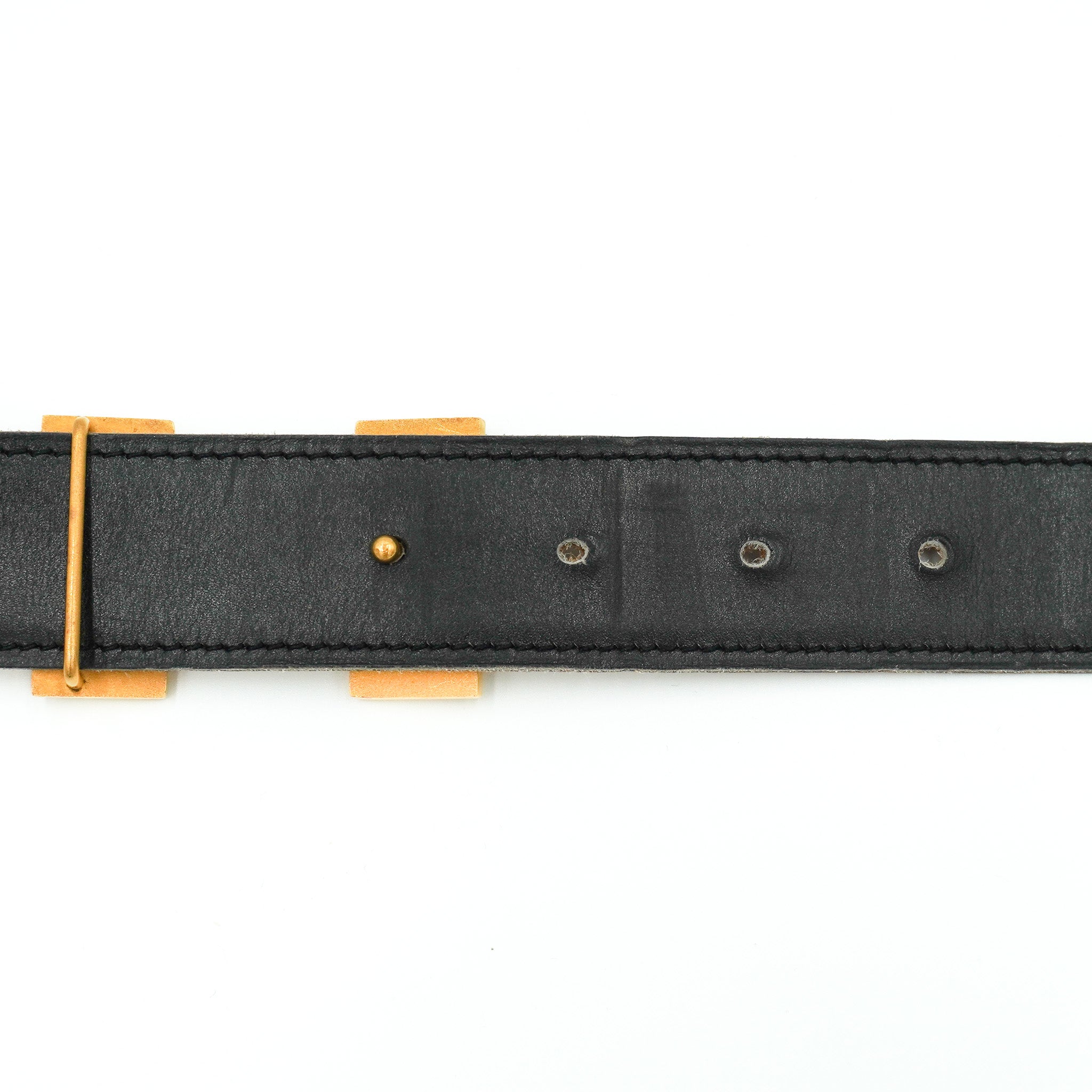 Hermès Reversible H in Gold & Black Togo Leather RRP £780 | Authentic Preloved FINAL SALE