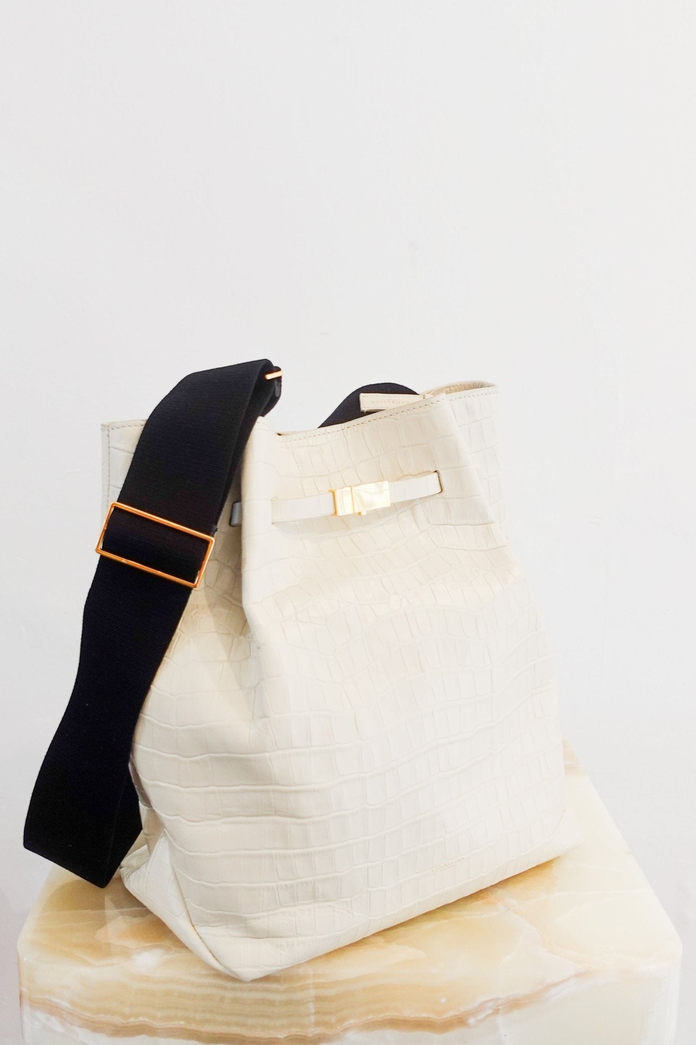Demellier London Off White Crocodile Leather Tote Bag RRP £545 | Authentic Preloved - Reloved Again