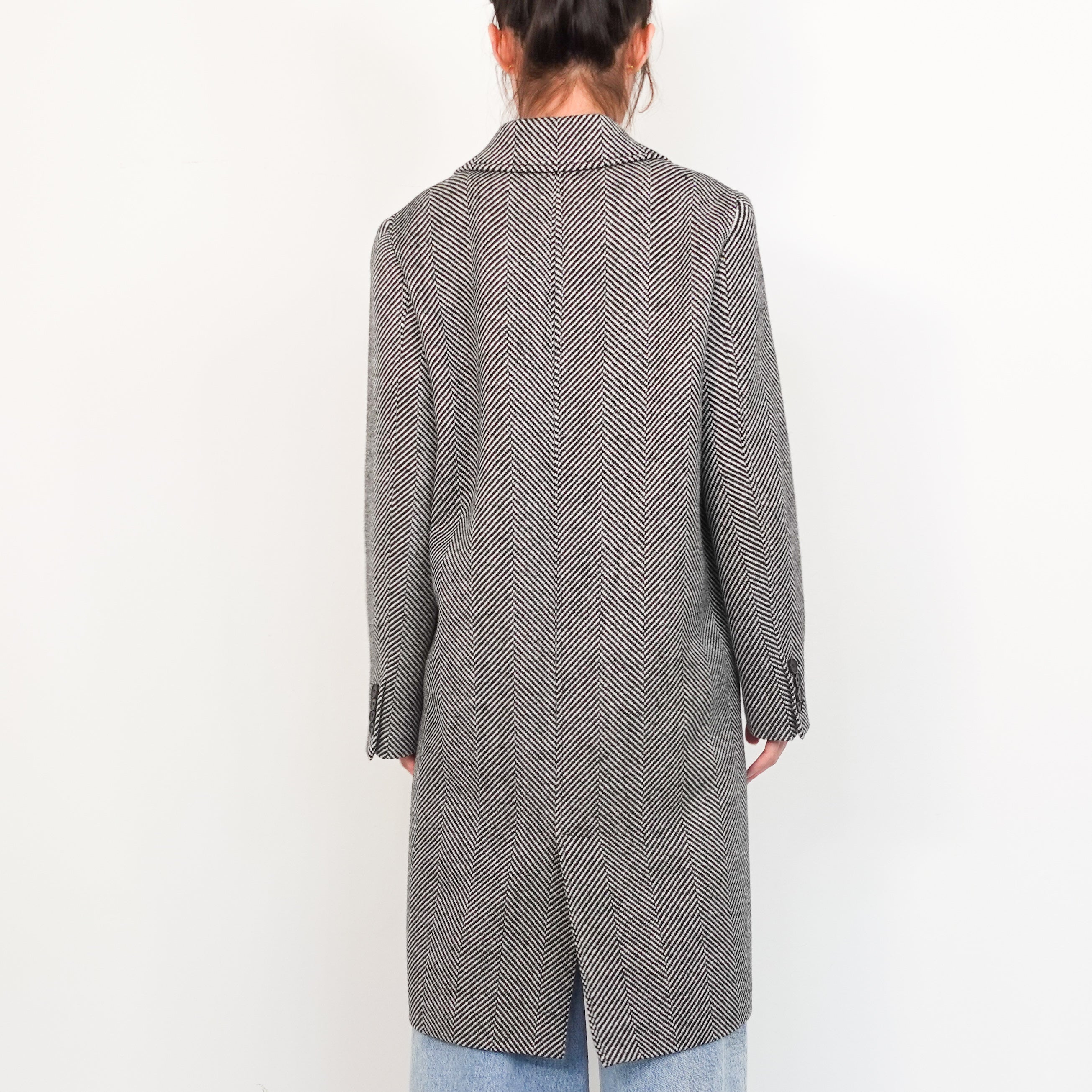 Long herringbone coat RRP £659