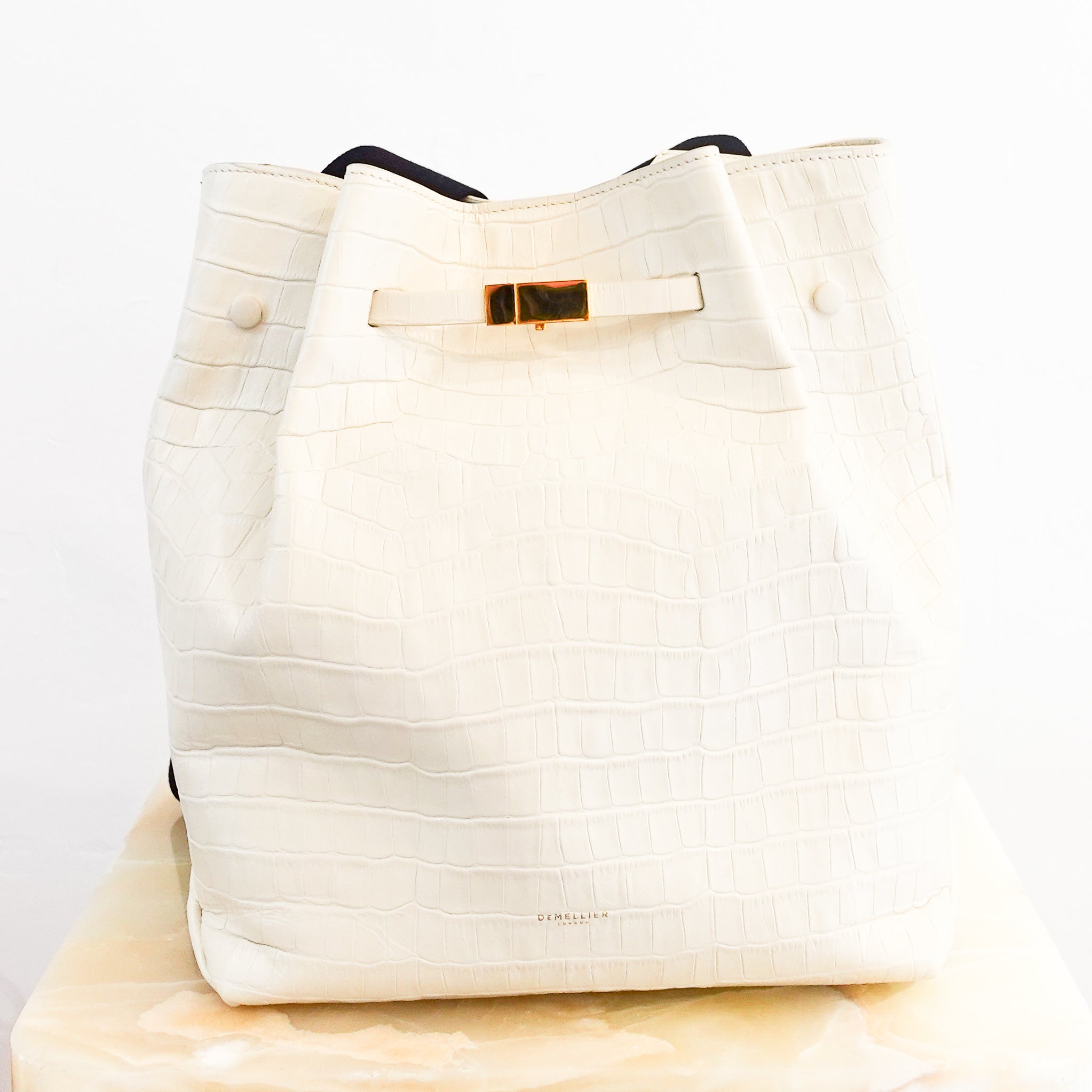 Demellier London Off White Crocodile Leather Tote Bag RRP £545 | Authentic Preloved