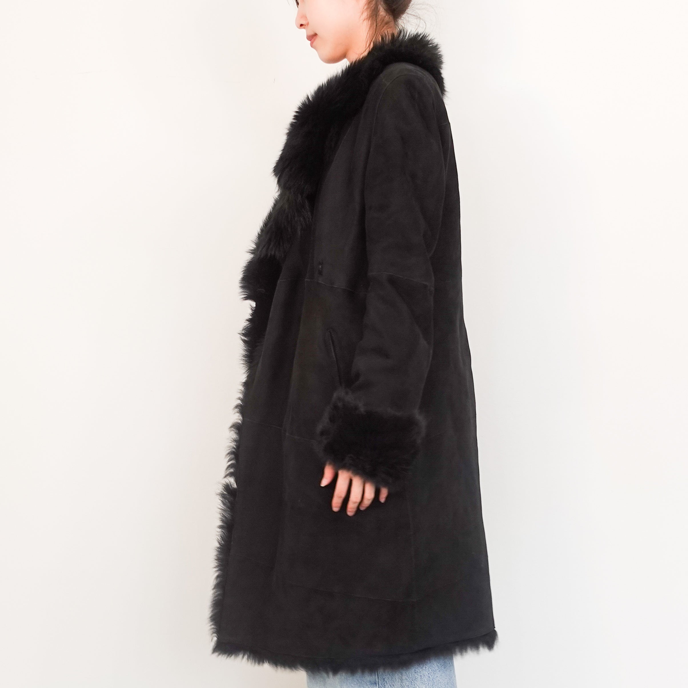 Sheepskin black coat RRP £400