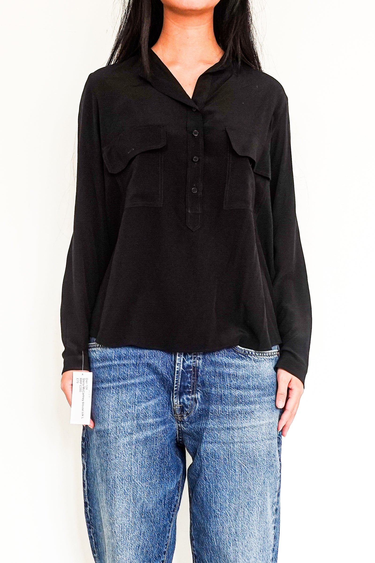 Silk black blouse RRP £350