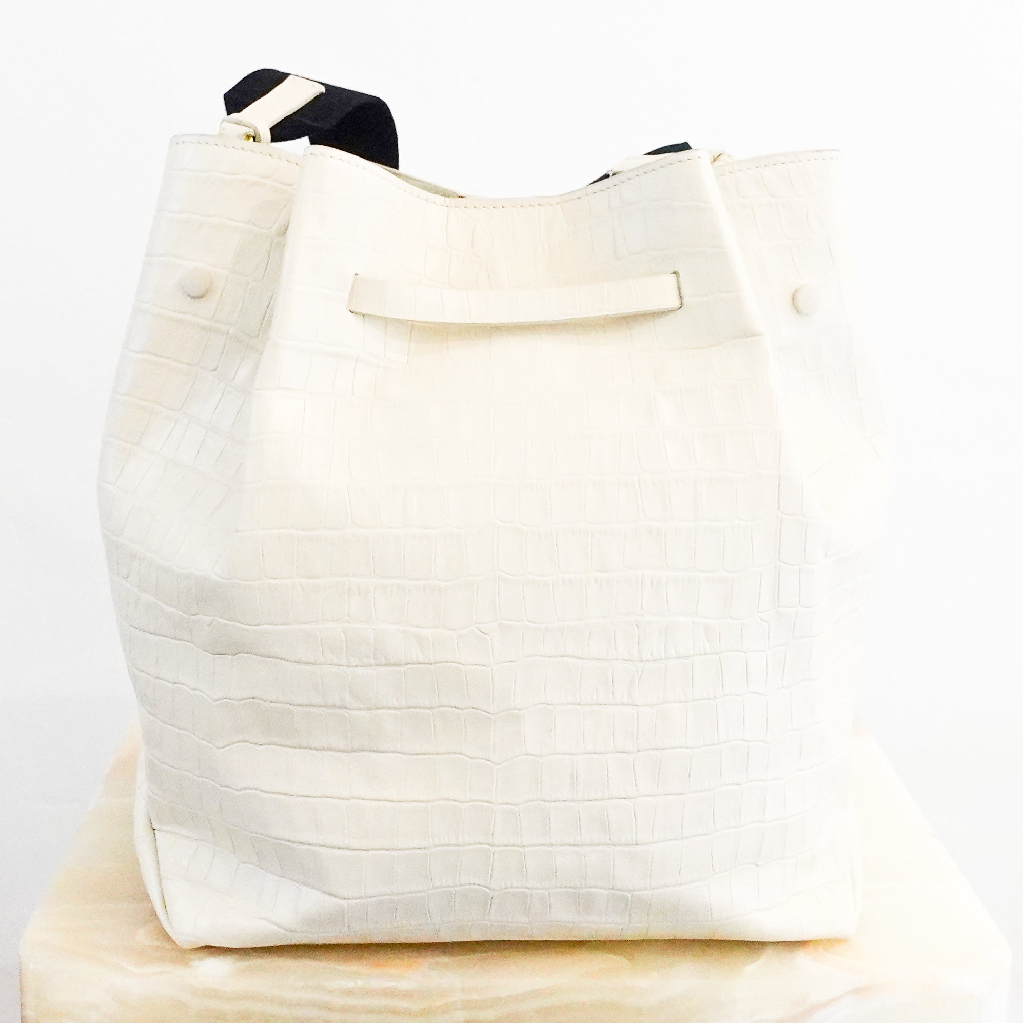 Demellier London Off White Crocodile Leather Tote Bag RRP £545 | Authentic Preloved