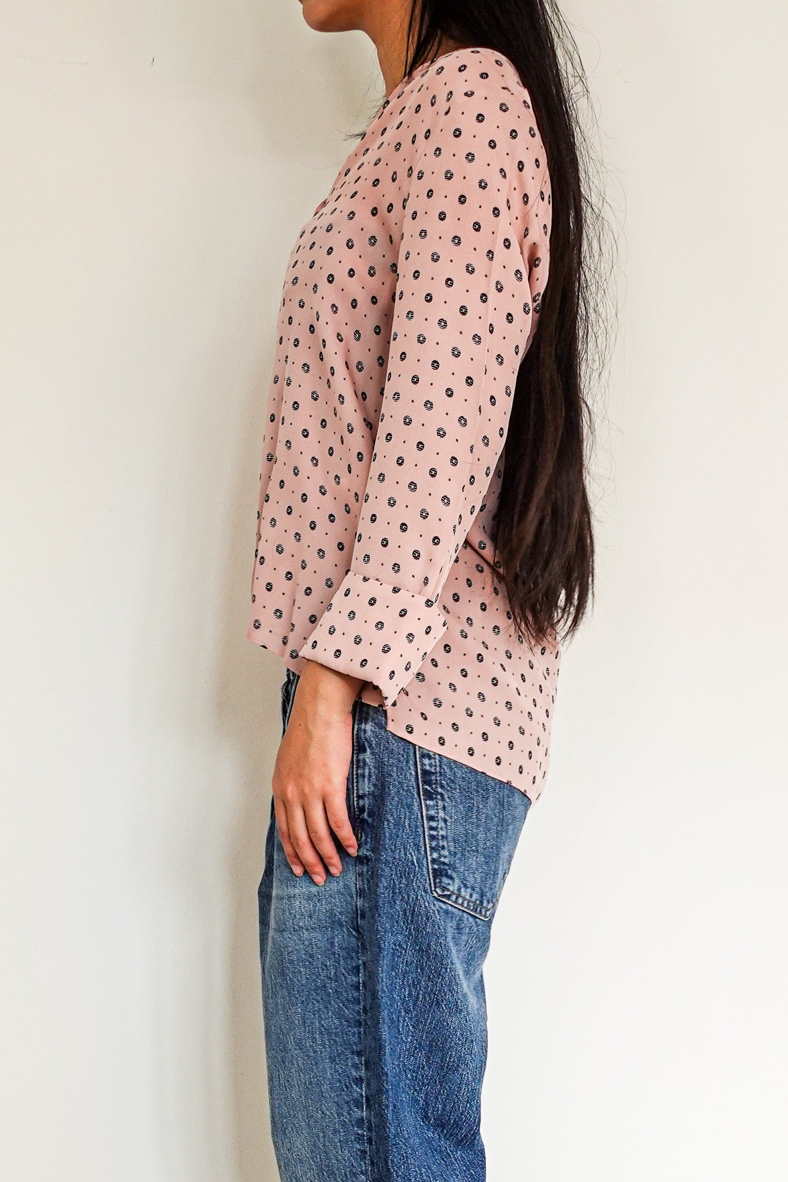 Silk Pink Donut Blouse RRP £150