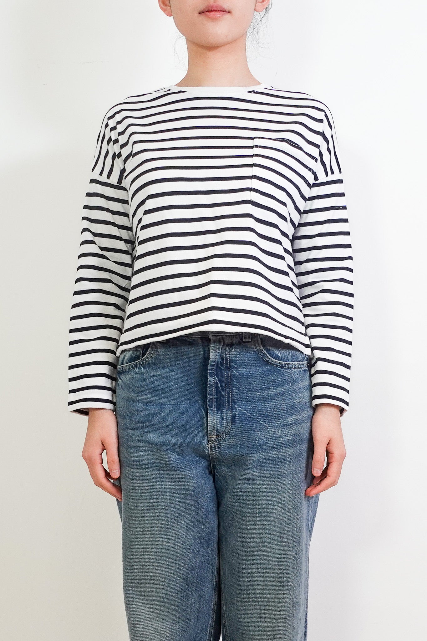 Striped long sleeve top RRP £125