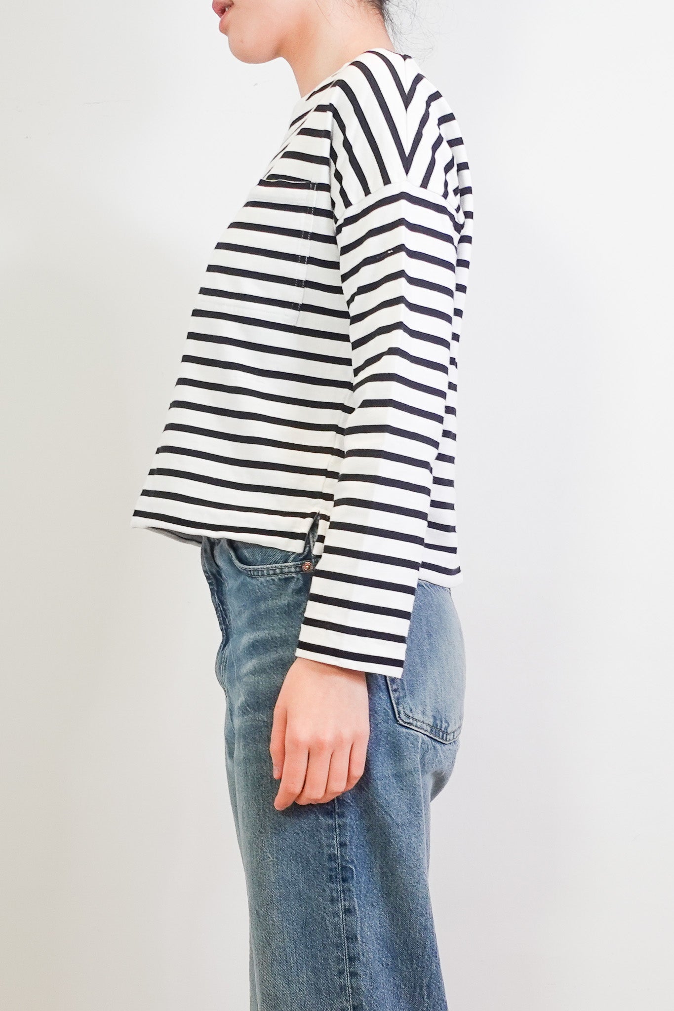 Striped long sleeve top RRP £125