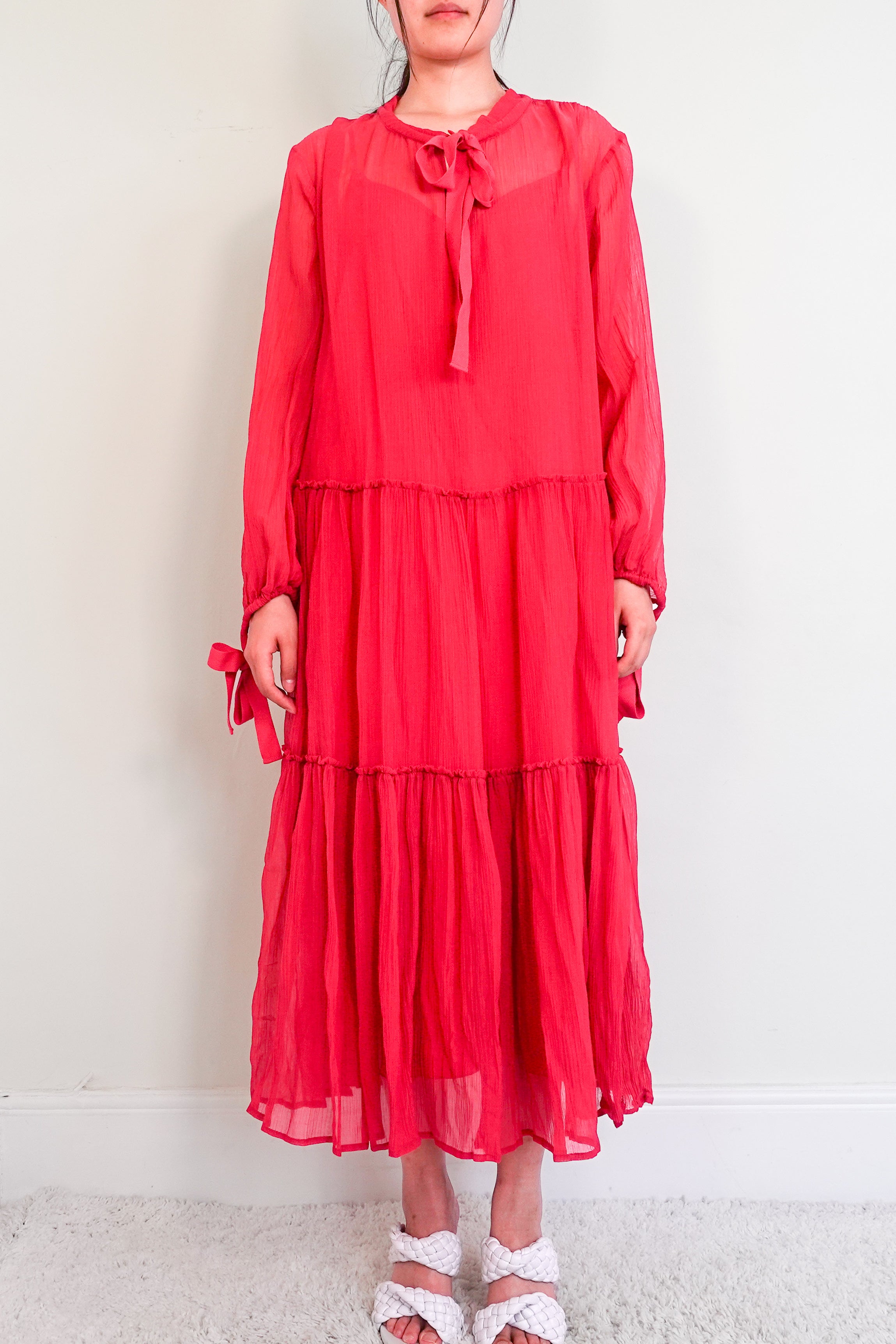 NEW Pink tiered maxi dress RRP £270 [final sale]
