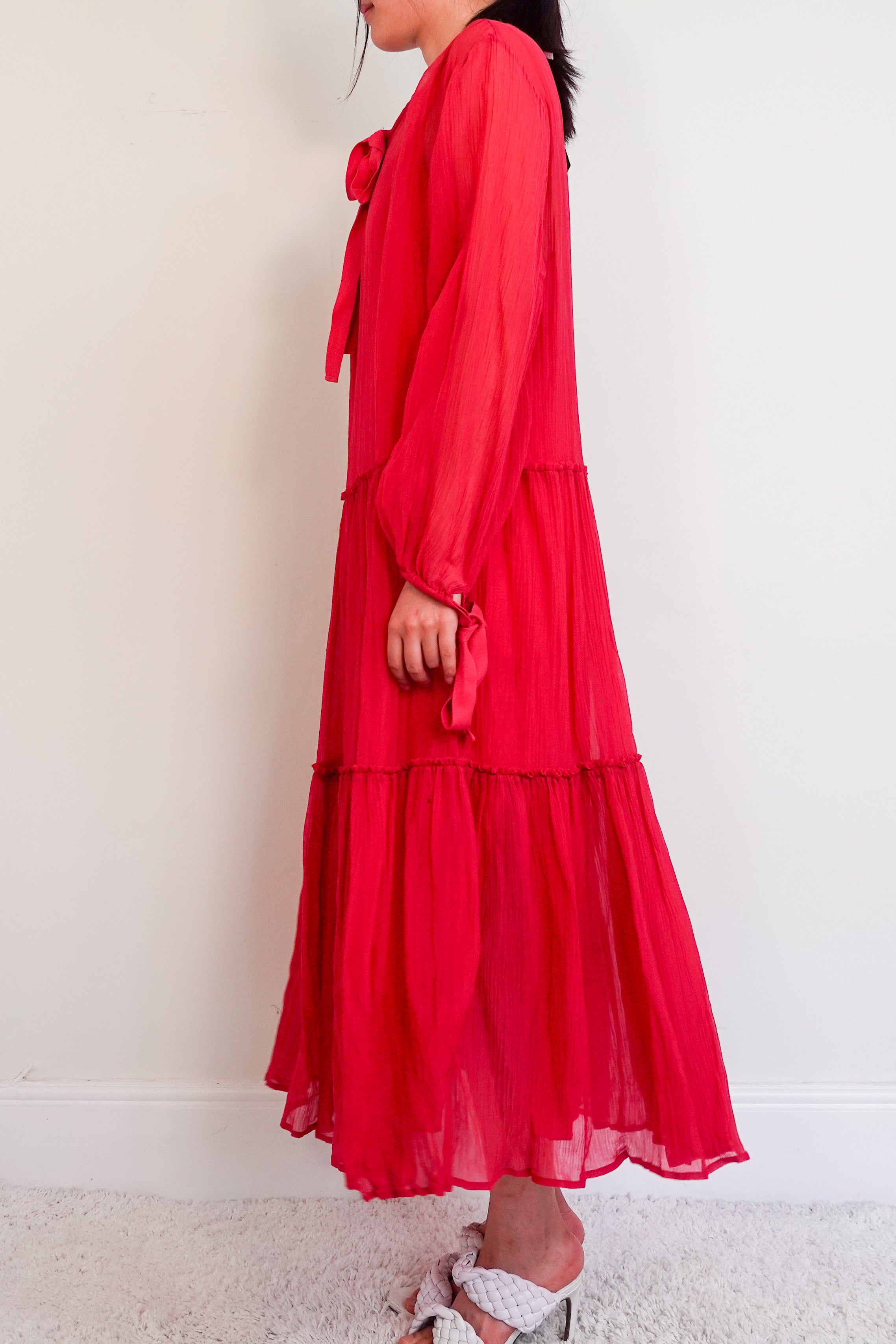 NEW Pink tiered maxi dress RRP £270 [final sale]