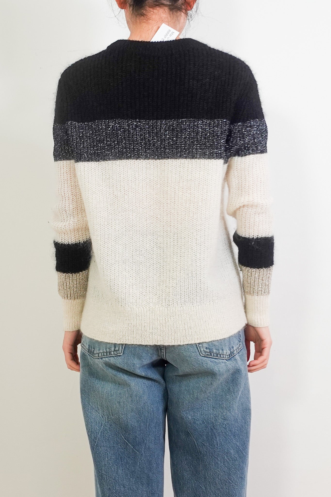 Block stripe mohair sweater RRP £160