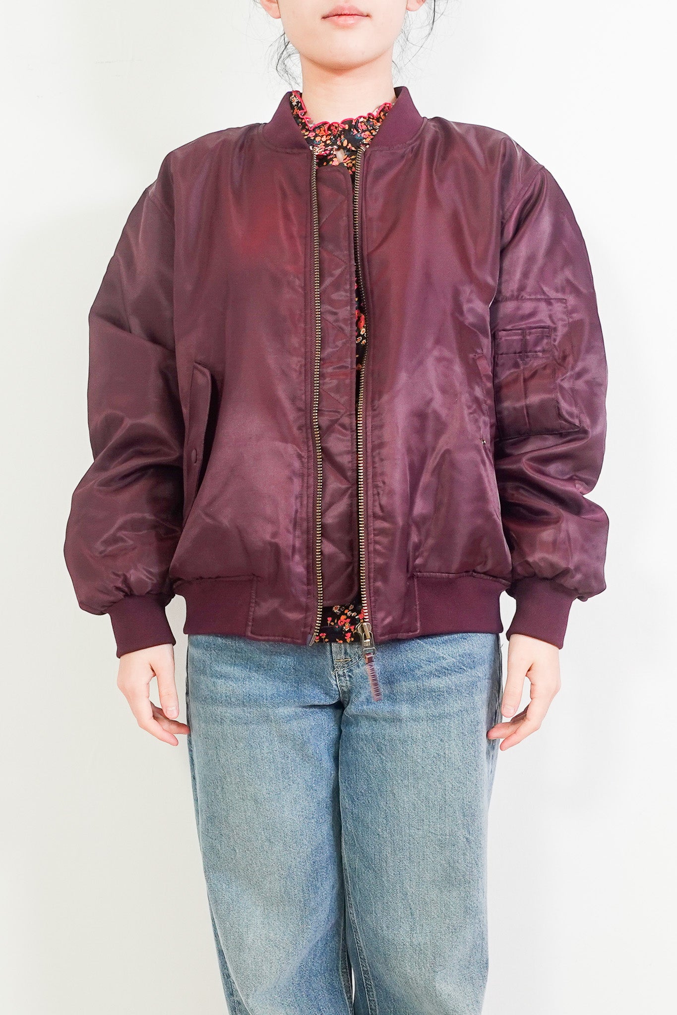 Burgundy Bomber Jacket RRP £360 final sale