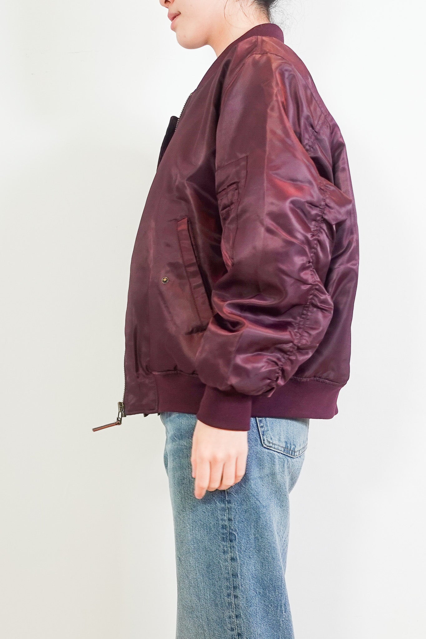 Burgundy Bomber Jacket RRP £360 final sale